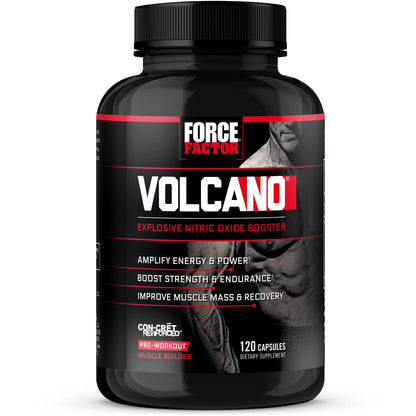 Force Factor Volcano Pre Workout Nitric Oxide Booster Supplement for Men with Creatine Force FactorUS supplements