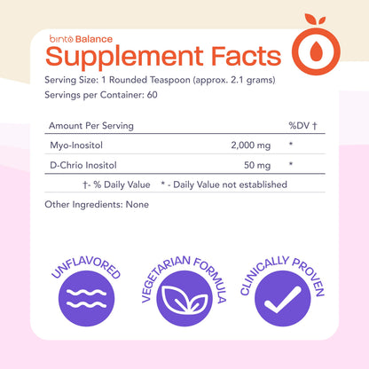 Binto Inositol Powder Mix | 60-Day Supply | 40:1 Ratio of Myo and D-Chiro Inositol BintoUS supplements