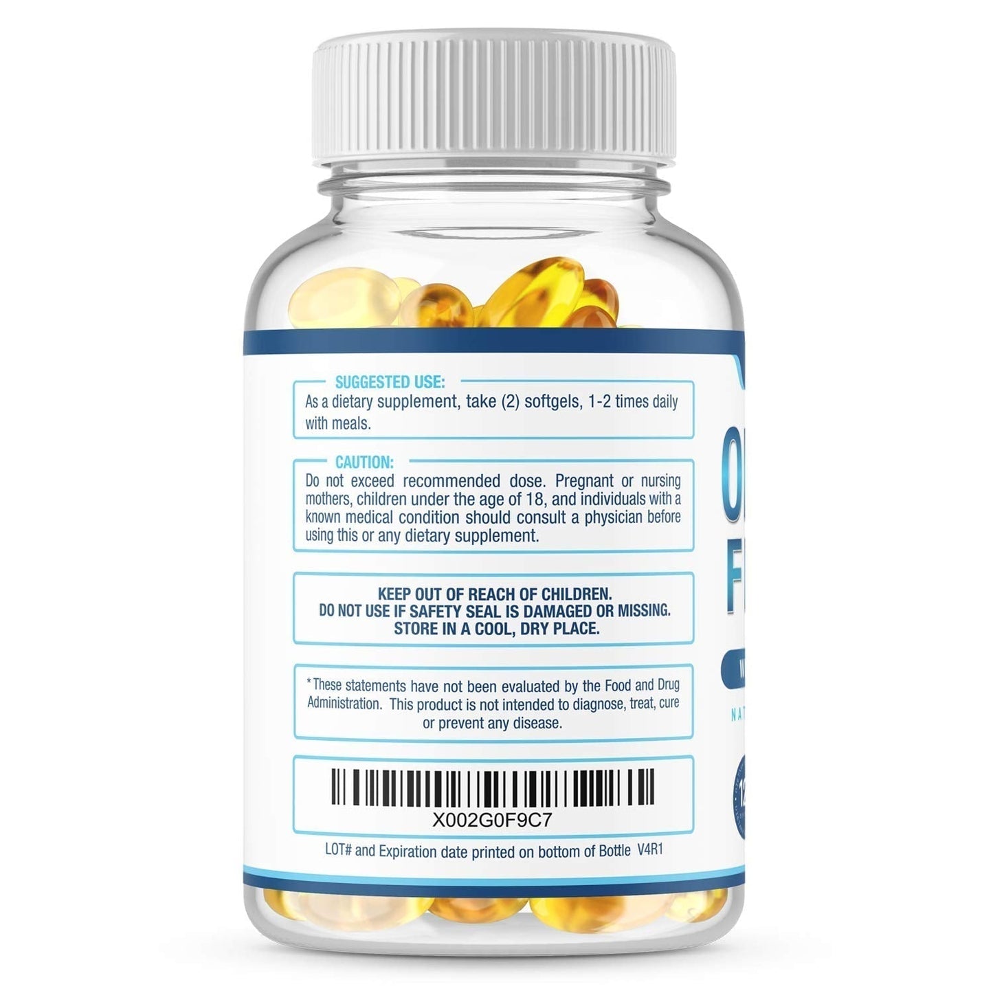 Premium Omega 3 Fish Oil Supplement 2400mg - Burpless Fish Oil Omega3 Softgels Purely OptimalUS supplements