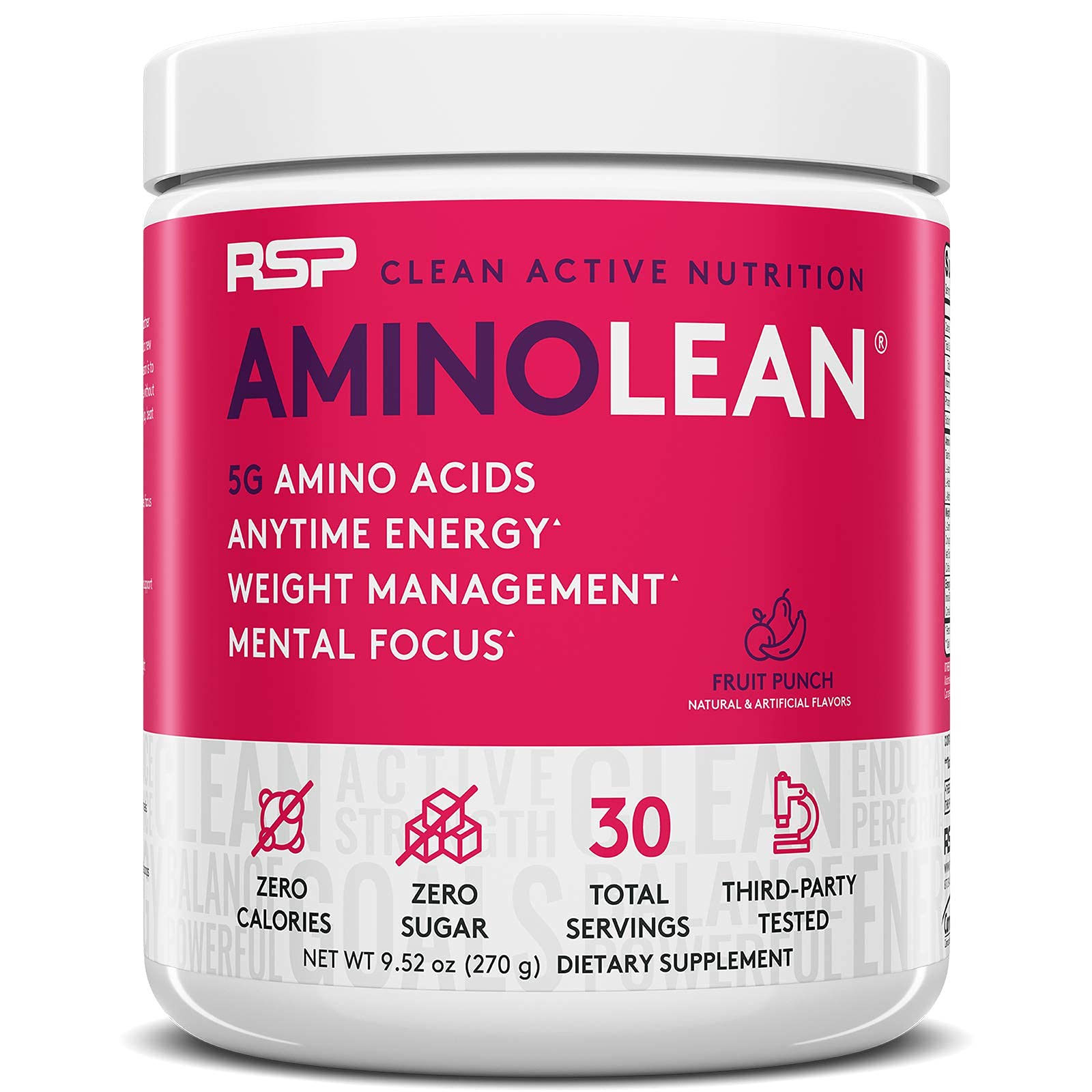 RSP NUTRITION AminoLean Pre Workout Energy (Fruit Punch 30 Servings) with AminoLean RSP NUTRITIONAu supplements