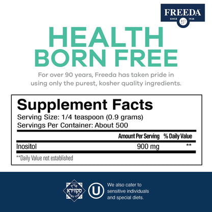 FREEDA Inositol Powder from Myo-Inositol - Hormone Balance for Women - PCOS Supple FREEDAUS supplements