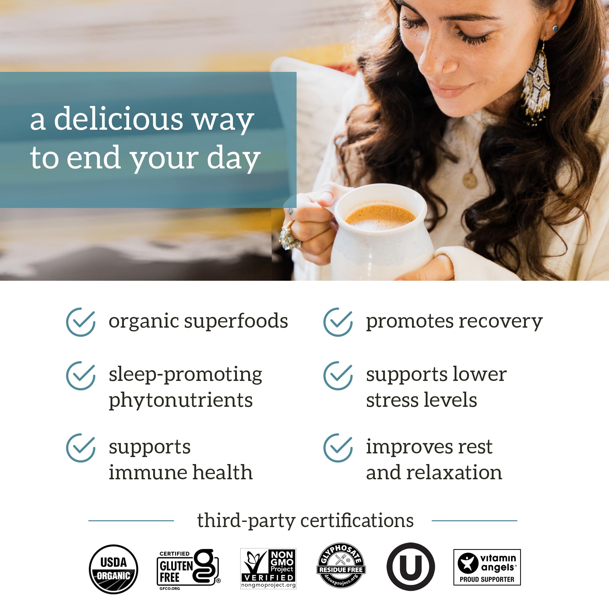 Organifi: Gold - Superfood Supplement Powder- 90 Servings (3 Pack) - Stress Support OrganifiUS supplements