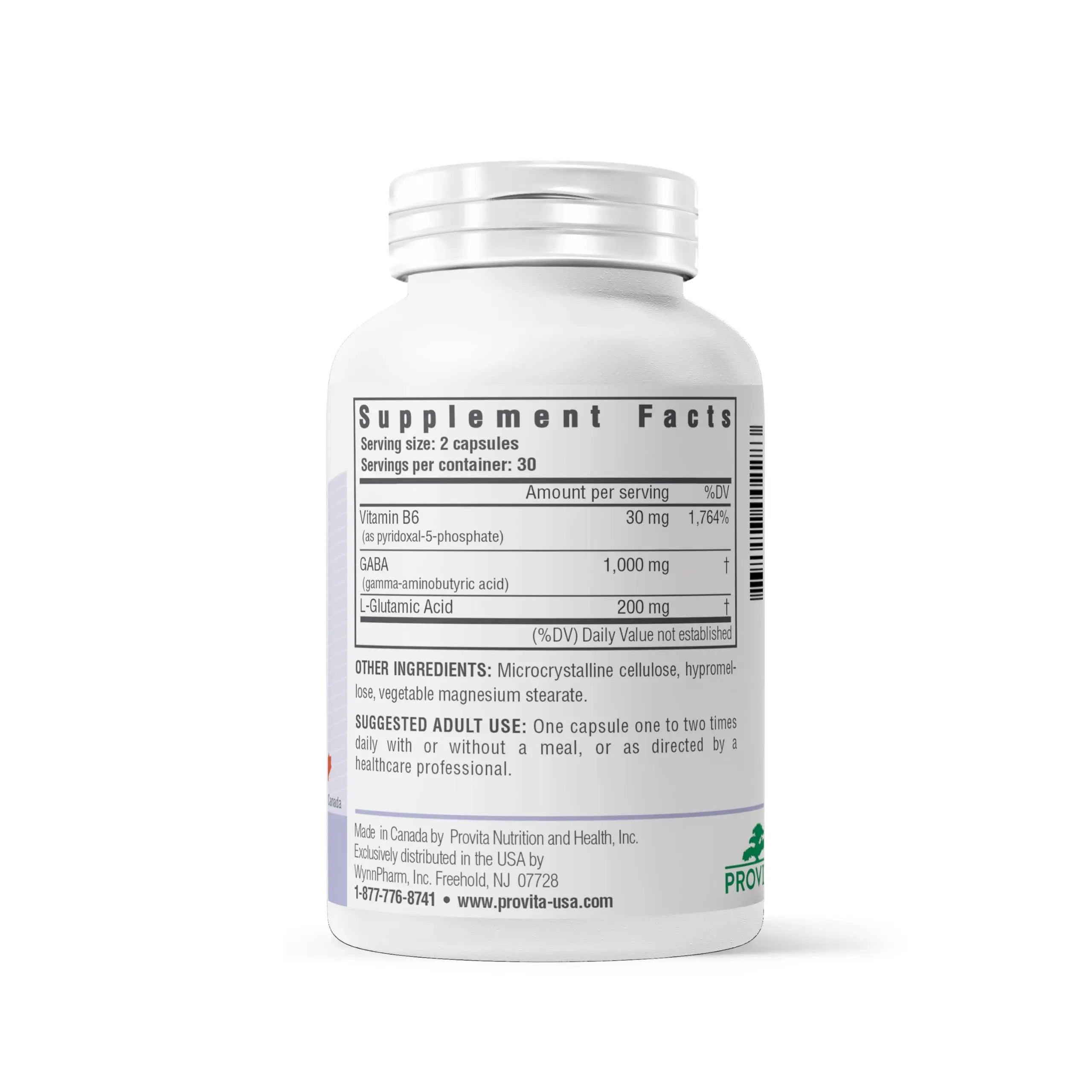 PROVITA Synergistic GABA Complex | GABA Supplement | with B6 & Glutamic Acid | Stress Relief Supplement | Mood Support | Relaxation & Calmness | Brain Support | Mood Enhancer | 60 Veg Capsules PROVITAAu supplements