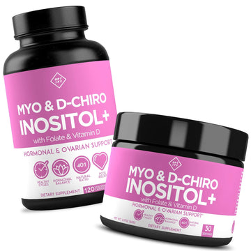 Premium Inositol Supplement Bundle - Myo-Inositol and D-Chiro Inositol Plus Folate OptifyUS supplements