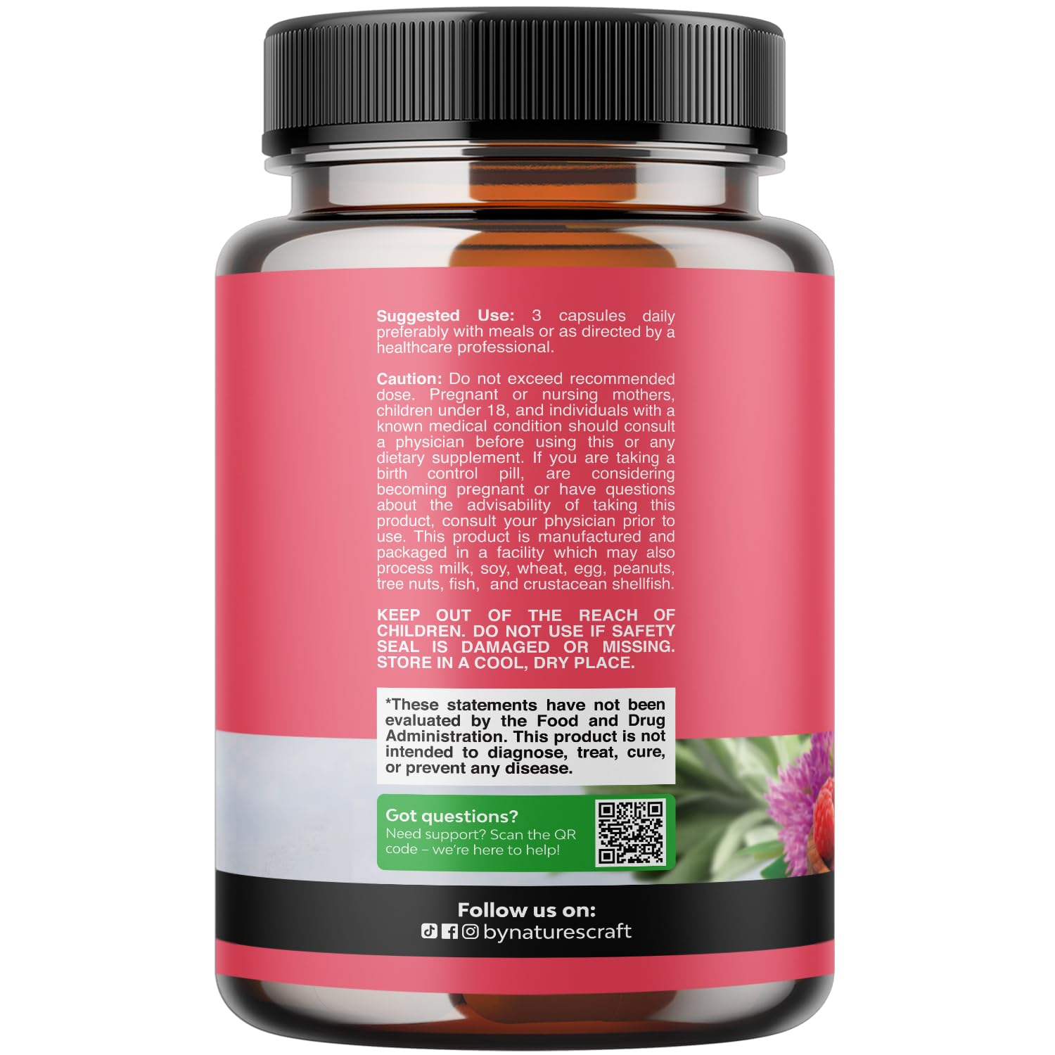Complete Herbal Menopause Supplement for Women - Multibenefit Menopause Ease Hormone Balance for Women for Night Sweats Mood and More with Dong Quai Vitex Chaste Berry and Black Cohosh - 90 Count Natures CraftAu supplements