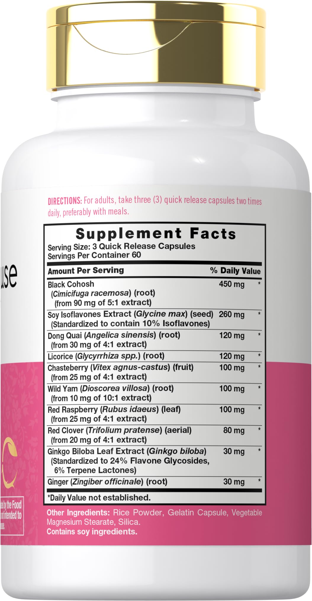 Carlyle Menopause Supplement for Women | 180 Capsules | Helps with Hot Flashes and Night Sweats | Non-GMO, Gluten Free Menopause Support CarlyleAu supplements