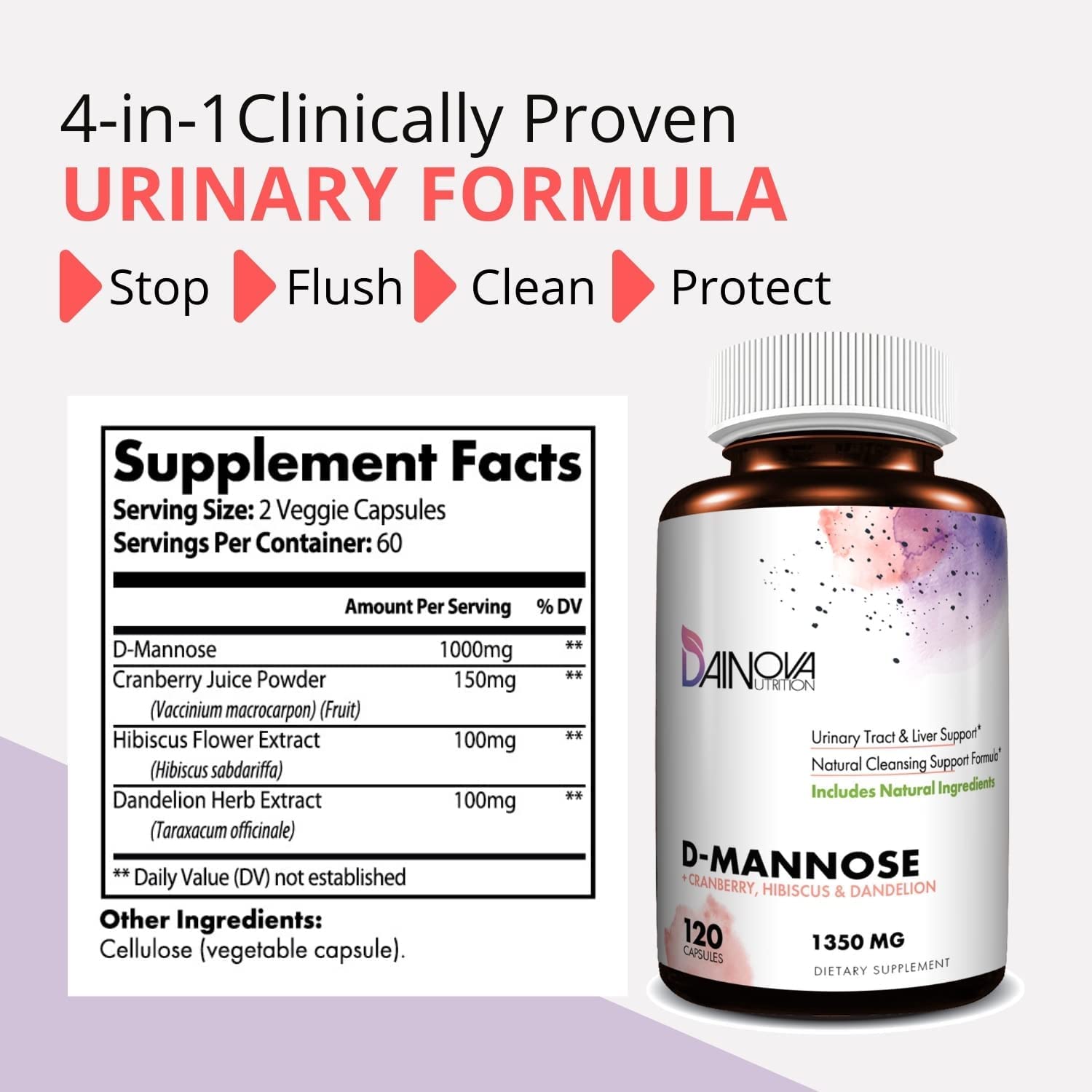 Dainova Nutrition D Mannose Capsules and Probiotics for Women Bundle I Urinary Tract Dainova NutritionAu supplements