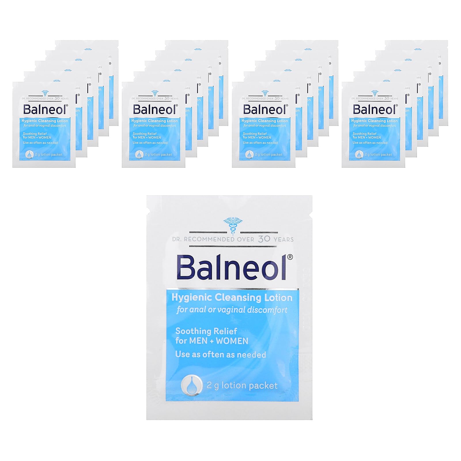 Balneol Hygienic Cleansing Lotion Packets, 20 Count BalneolAu supplements