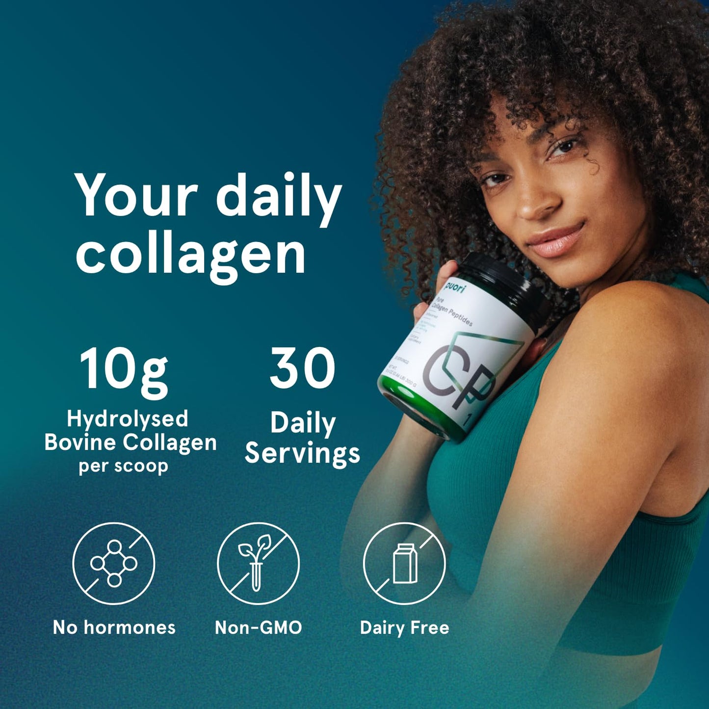 Puori CP1 Pure Collagen Hydrolysed Peptides 300g (30 Servings) PuoriUS supplements