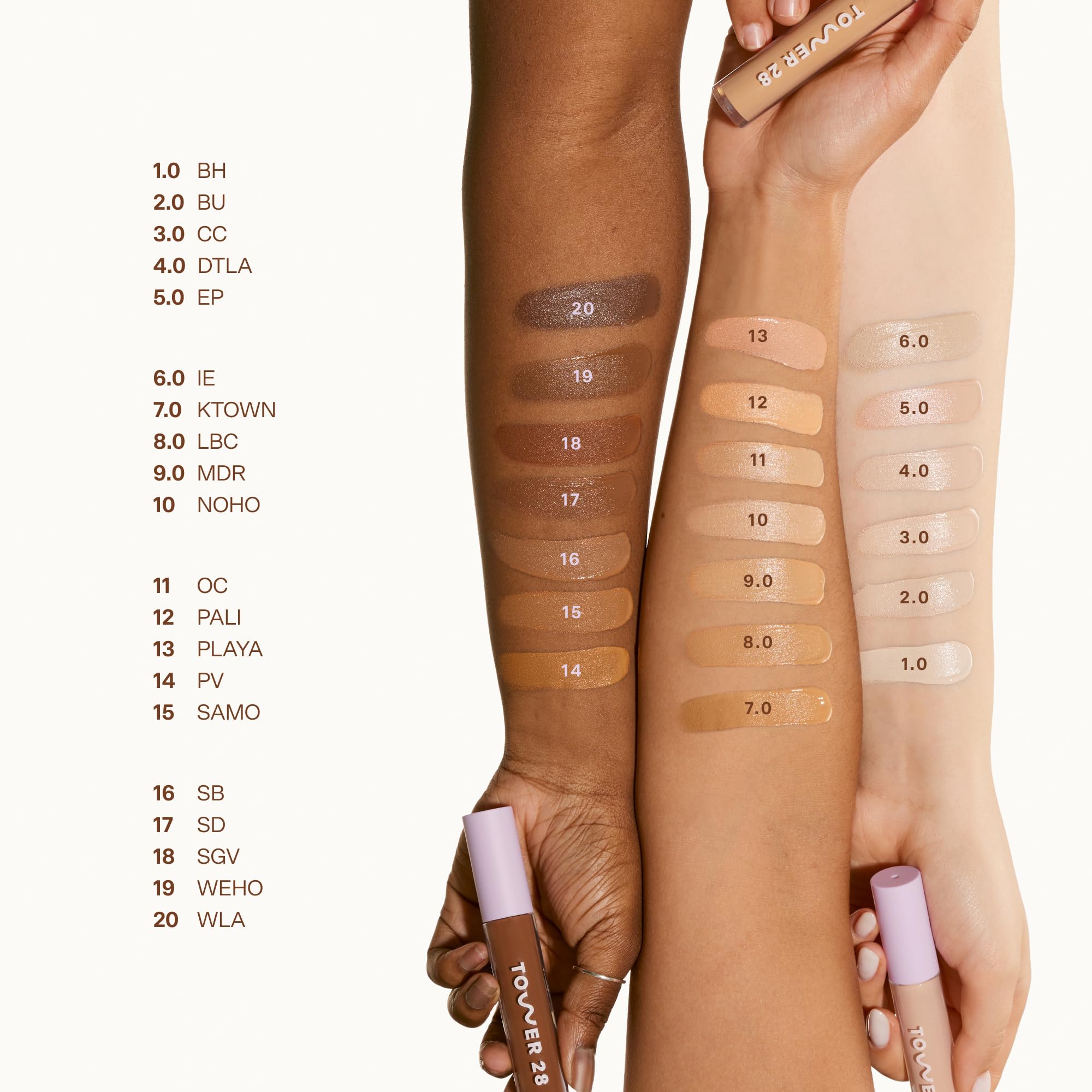 Tower 28 Swipe Serum Concealer - Hydrating Medium-Full Coverage Concealer + Under Eye Brightener - Skin Care Infused Makeup with Hyaluronic Acid + Soothing Centella - 1.0 Fair/Neutral (0.22 oz) Tower 28Au supplements