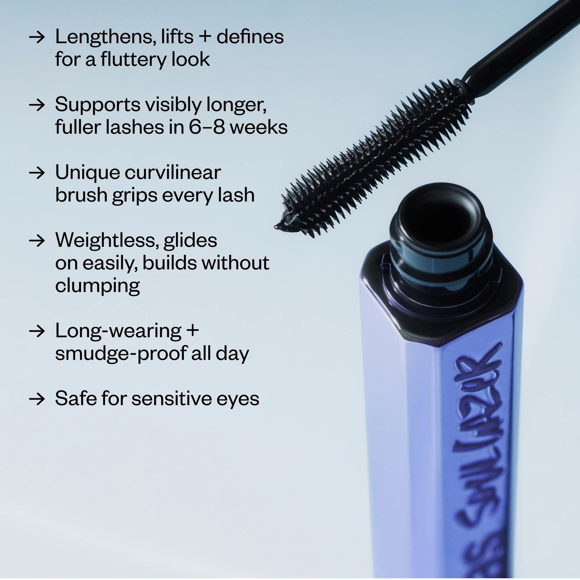 Kosas Soulgazer Lengthening + Lifting Peptide Mascara – Smudge-Proof, Clump-Free Mascara + Lash Serum 2-in-1 for Long, Defined Lashes – Curvilinear Molded Brush, Vegan, Sensitive-Eye Safe KosasAu supplements