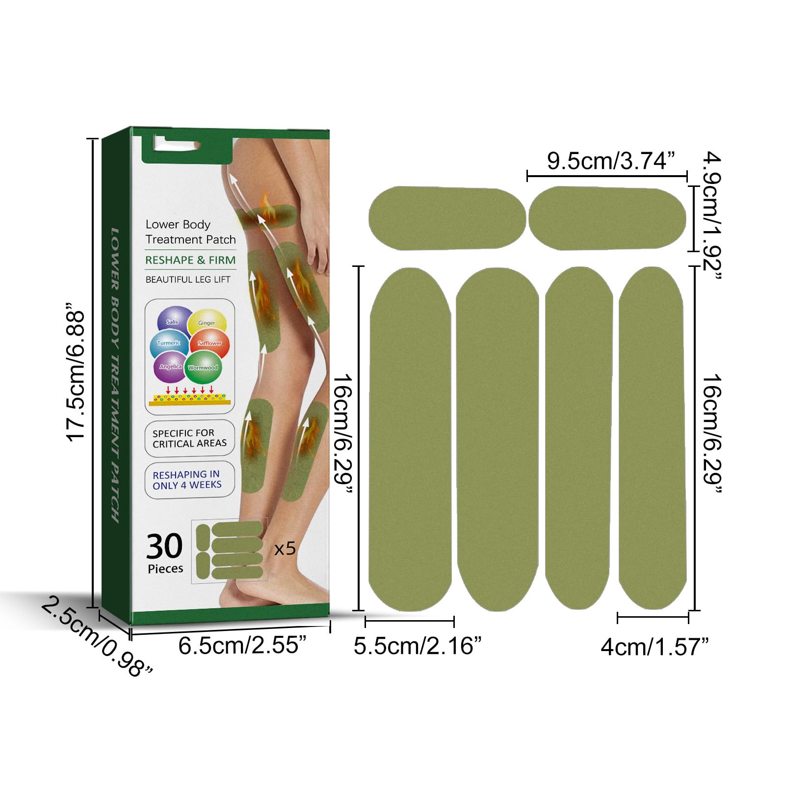 Herballegs Cellulite Reduction Patches, 2 Boxes/60PCS HerbalLegs Patches, Herbal Leg Lifting YSIRFDAu supplements