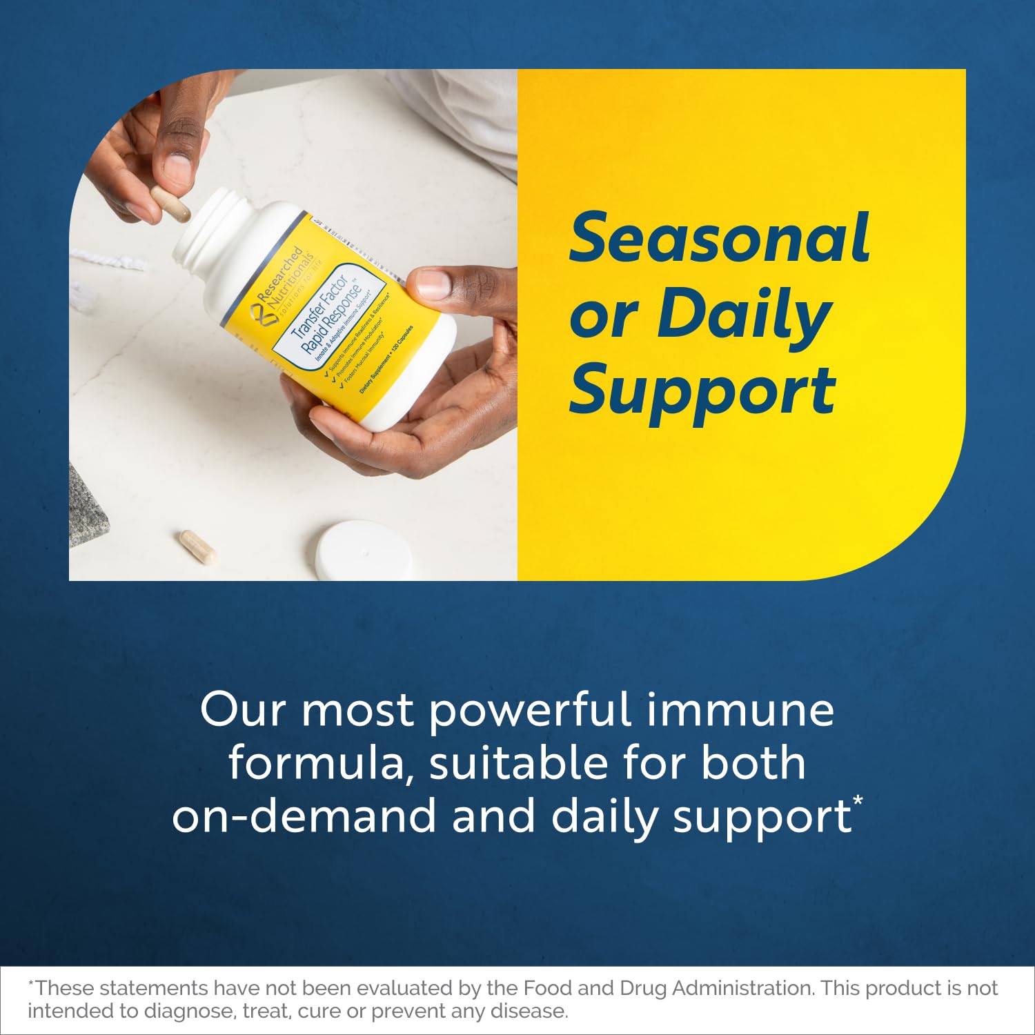 Researched Nutritionals Transfer Factor Rapid Response Immune Support Supplement - Colostrum Blend with Beta Glucan, IP-6 & Lactoferrin, Fast-Acting Innate & Adaptive Immune Modulation (120 Capsules) Researched NutritionalsAu supplements