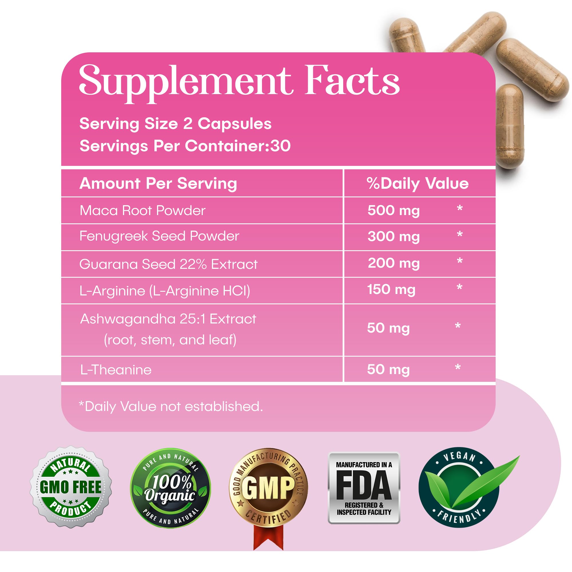 Waòm Wellness Crave – Women’s Desire Booster with Maca, Ashwagandha & L-Theanine – Natural Energy, Mood & Hormone Balance Support – 60 Vegan Capsules Waòm WellnessAu supplements