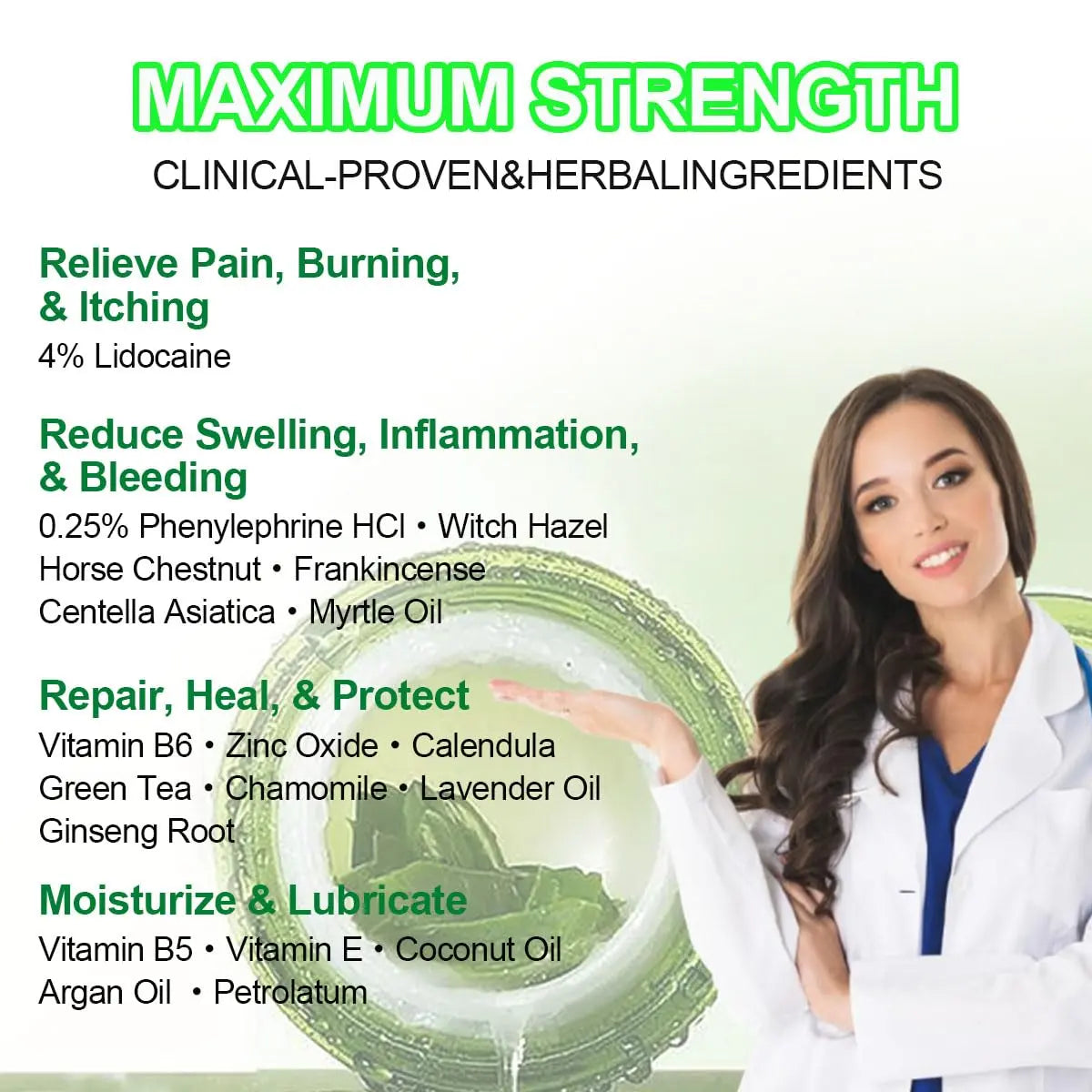 vamy Hemorrhoid Ointment (2 x 20g Tubes), 40g - Maximum Strength Formula for Hemorrhoidal Fast Relief, Soothes Itching, Burning & Discomfort vamyAu supplements
