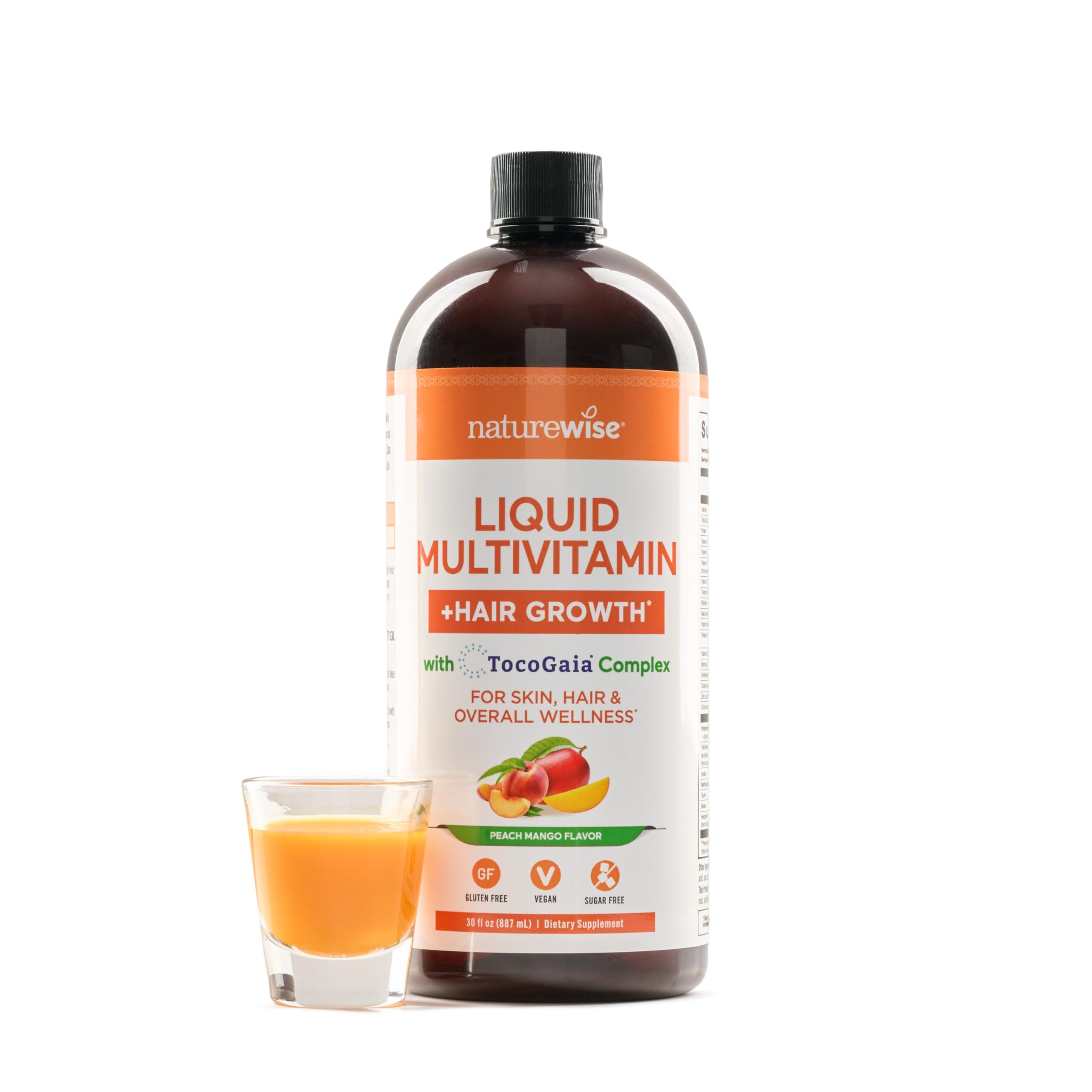 NatureWise Liquid Multivitamin Hair Growth for Women & Men + Tocogaia® for Hair Growth & Skin Elasticity Support + Biotin, Vitamin D, E, B NatureWiseAu supplements