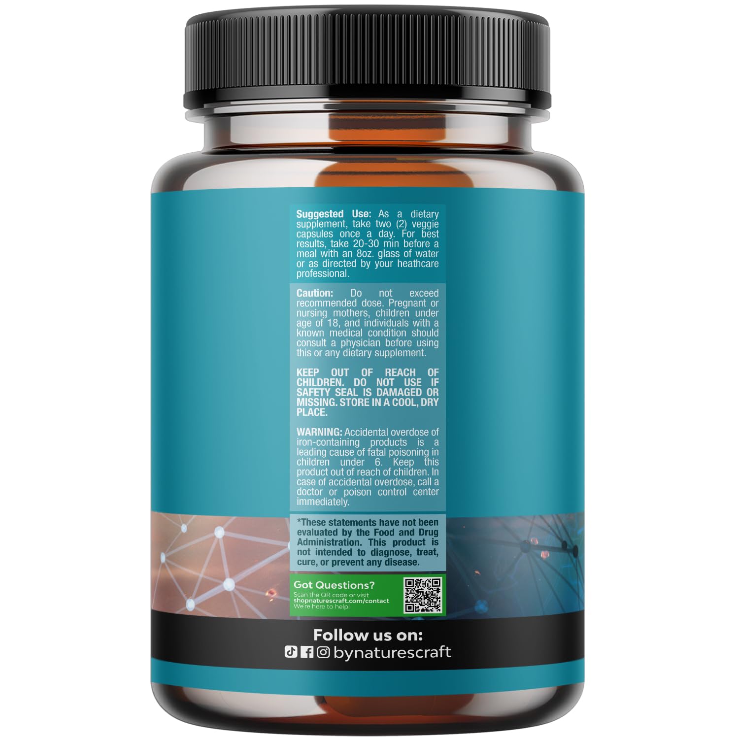 Nootropic Brain Supplement for Memory and Focus Enhancement - Vitamins for Mental Health & Clarity with VIT A, B6, Riboflavin, Niacin, Thiamin & Folate - Cognitive Complex for Mind Vitality - 60 Ct Natures CraftAu supplements
