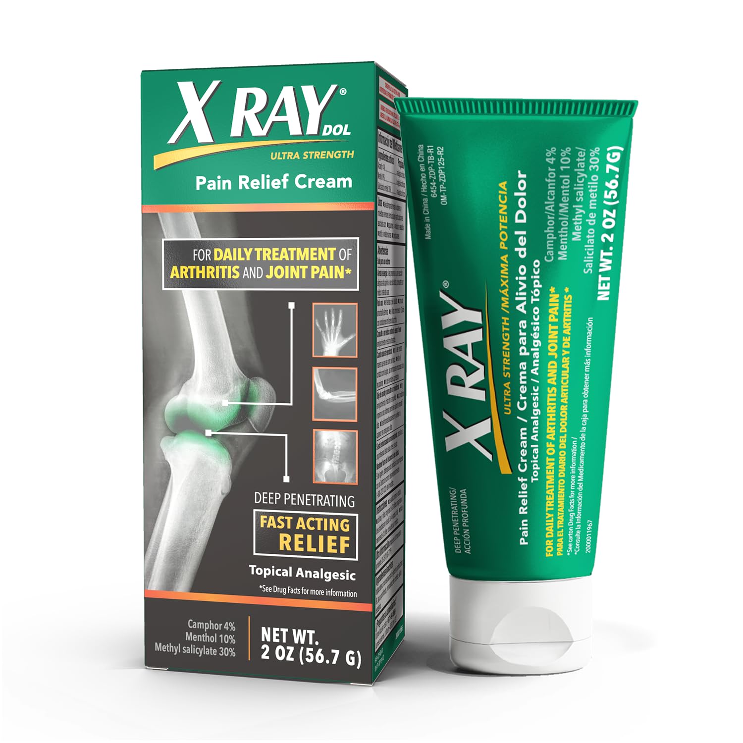 X Ray Dol Topical Arthritis Pain Reliever Cream, for Daily Joint & Muscle Pain, Full Prescription Strength, Fast-Acting Relief, 2 Ounces X Ray DolAu supplements