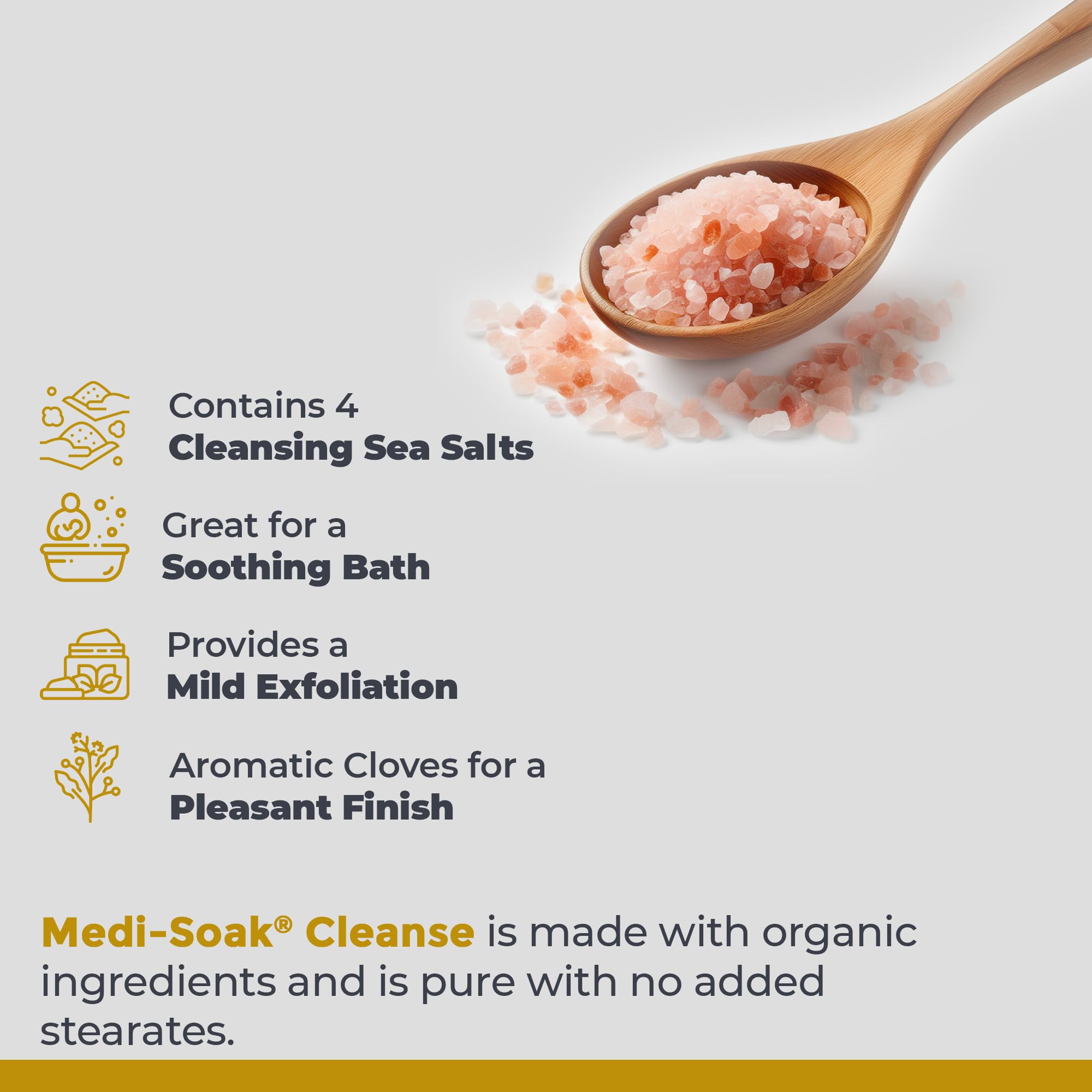 Premier Research Labs Medi-Soak - Bath Salts for Foot and Body Soak, Sea Salt Bath for Women and Men, Relaxing Mineral Bath Soak, Gentle Exfoliant, Organic, Vegan, No Added Fillers - 2 Lb Premier Research LabsAu supplements