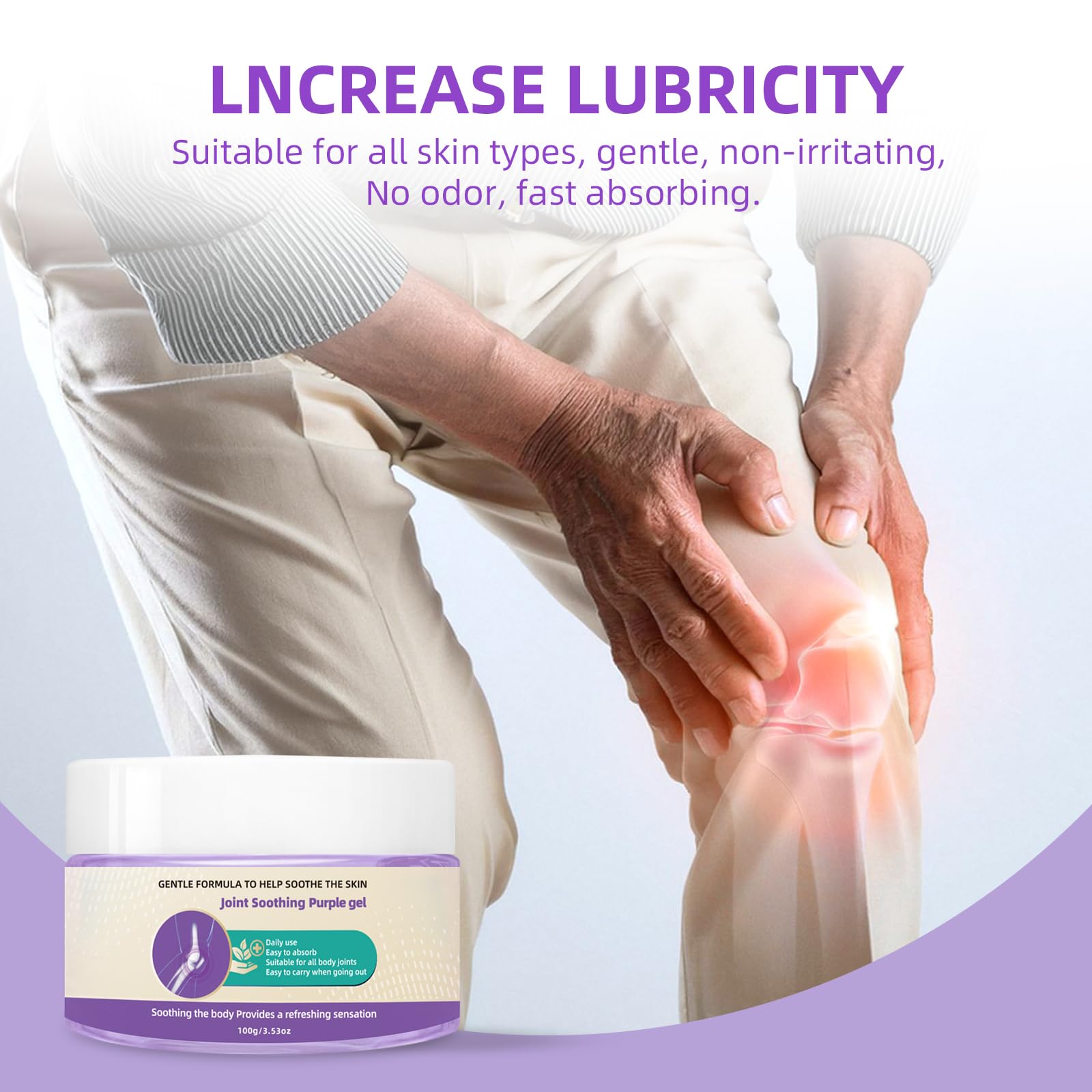 Nodfens Joint Pain Gel, Purple Relief Soothing Massage Cream for Knees, Neck, Feet, Hand Whole Body NodfensAu supplements