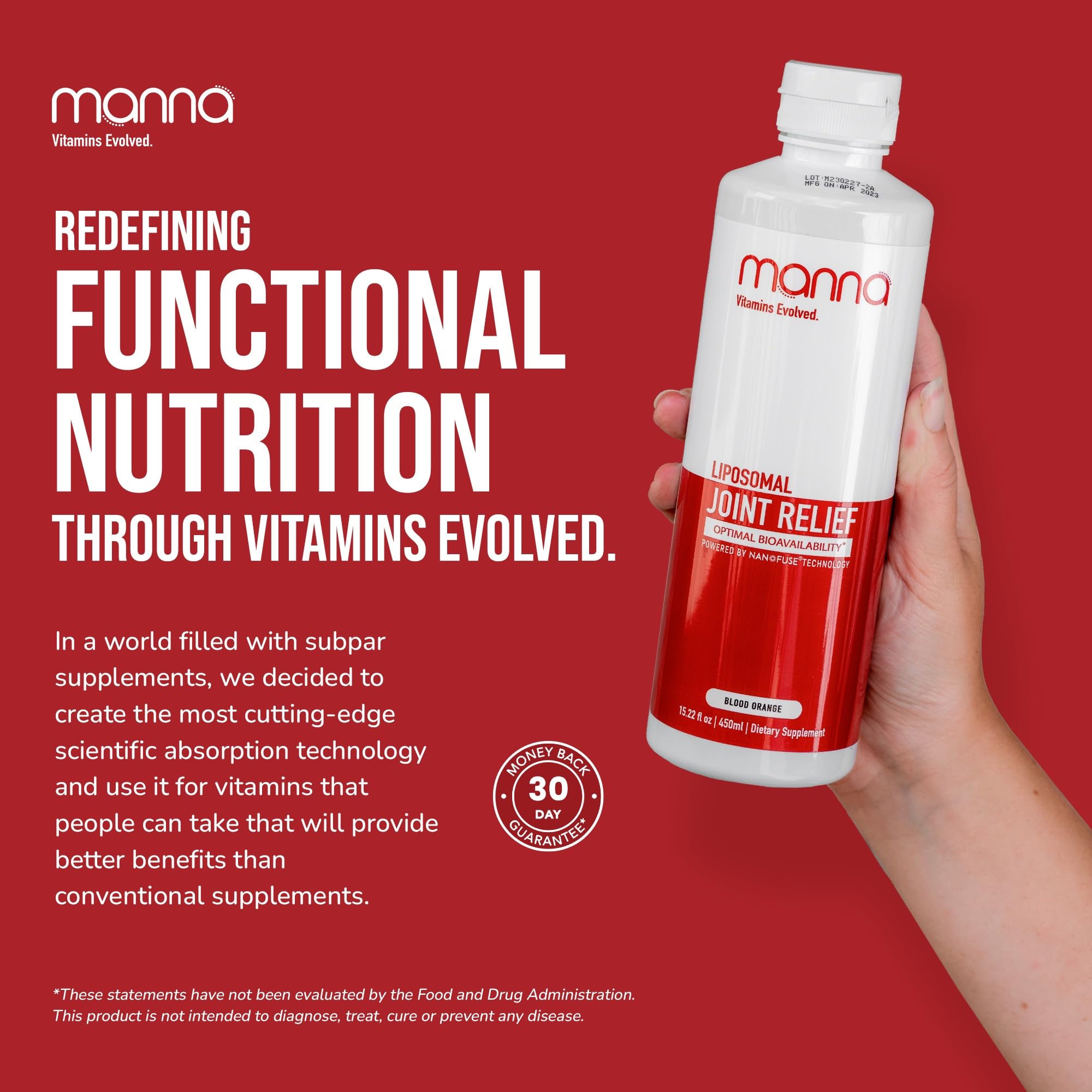 Manna Vitamins Evolved Liposomal Joint Relief Supplement for Women, Men Includes Curcumin, Glucosamine, Chondroitin, Quercetin for Joint Health, Swelling, Aches, Increase Range of Motion, Mobility Manna Vitamins EvolvedAu supplements