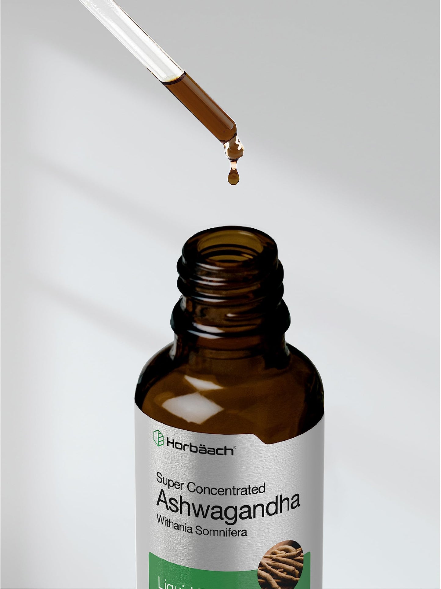 Ashwagandha Root Liquid Extract | 2 fl oz | Alcohol Free Tincture | Vegetarian, Non-GMO, Gluten Free Supplement | by Horbaach HorbäachUS supplements