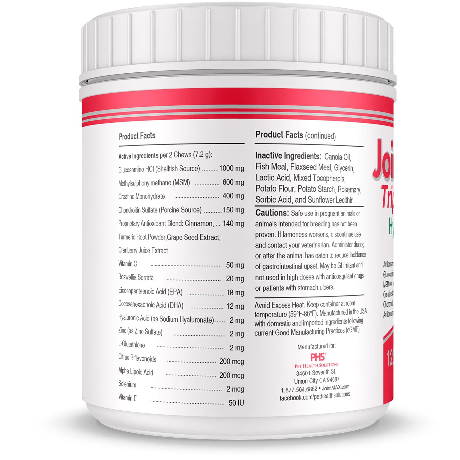 Joint MAX Triple Strength Hypo-Allergenic Soft Chews for Dogs - Hip and Joint Support Supplement with Glucosamine, Chondroitin, & MSM - Made in The USA - 120 Soft Chews Joint MaxAu supplements