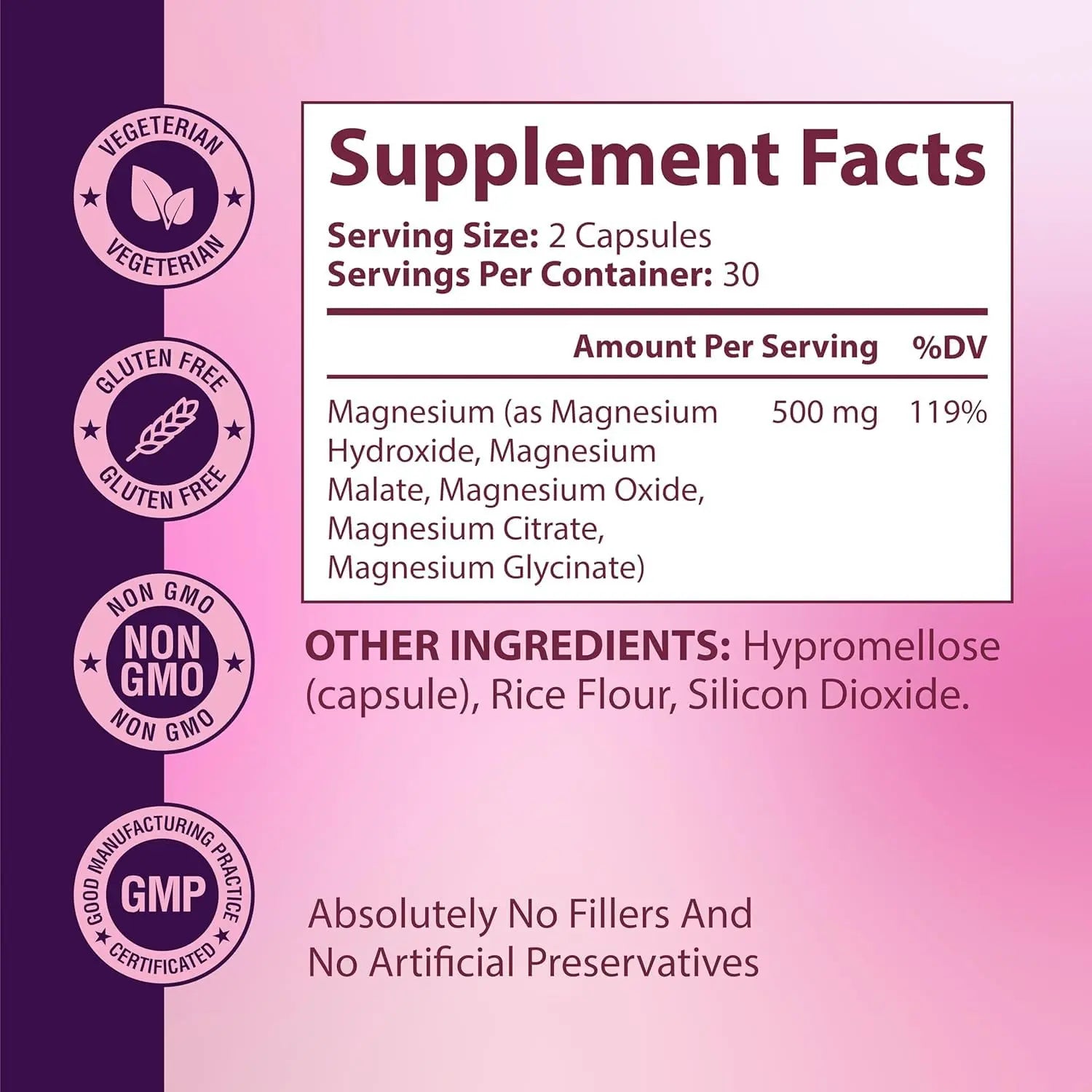 Magnesium Complex for Women – Spectrum 5-Form Magnesium Complex (500 mg), High Absorption Glycinate, Citrate, Oxide & Malate – Vegan, Non-GMO Supports Sleep, Energy, Hormone & Bone – 60 Capsules GlowTruenz supplements