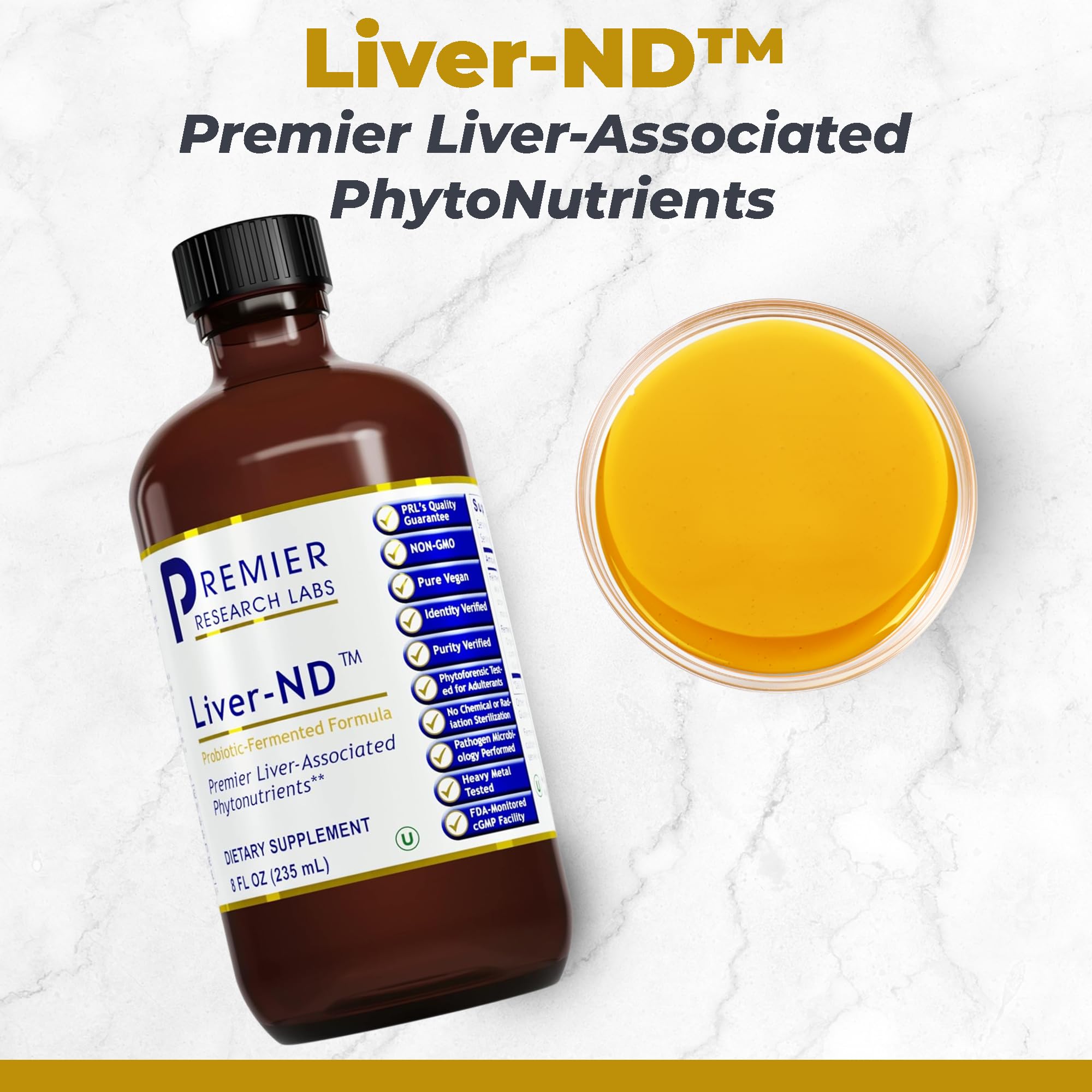 Premier Research Labs Liver-ND - Liver Cleanse, Milk Thistle Extract, Milk Thistle Liquid Drops, Tincture Supplement Fermented with Probiotics, with Antioxidants, Turmeric, 8 Fl Oz Bottle Premier Research LabsAu supplements