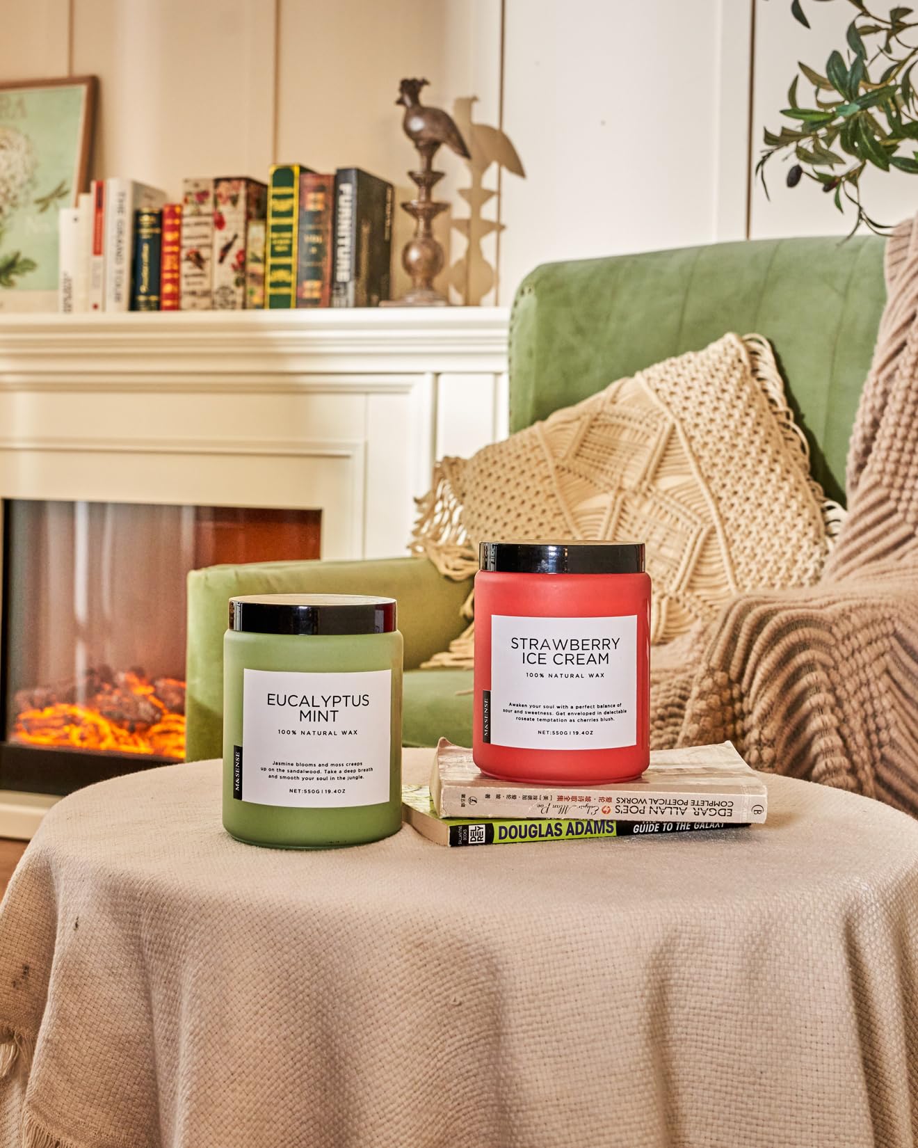 M&SENSE Eucalyptus Mint Candles for Home Scented, 19.4oz 110 Hours Burn Soy Aromatherapy M&SENSEAu supplements