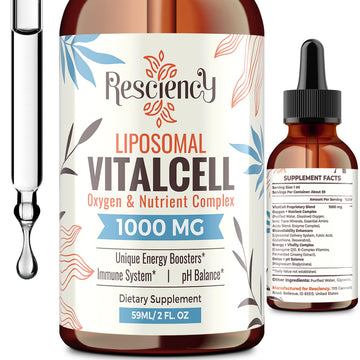 13-in-1 Liquid Oxygen Boost & Nutrient Supplement, Liposomal Optimized-Delivery Blend with Trace Minerals, Amino Acids, CoQ10, B Vitamins & Fulvic Acid, Daily Wellness Liquid Oxygen Drops, 2 fl oz ResciencyAu supplements