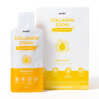Zooki 5000mg Marine Collagen Liquid Sachets | Hydrolysed Marine Collagen Peptides yourzookiUS supplements
