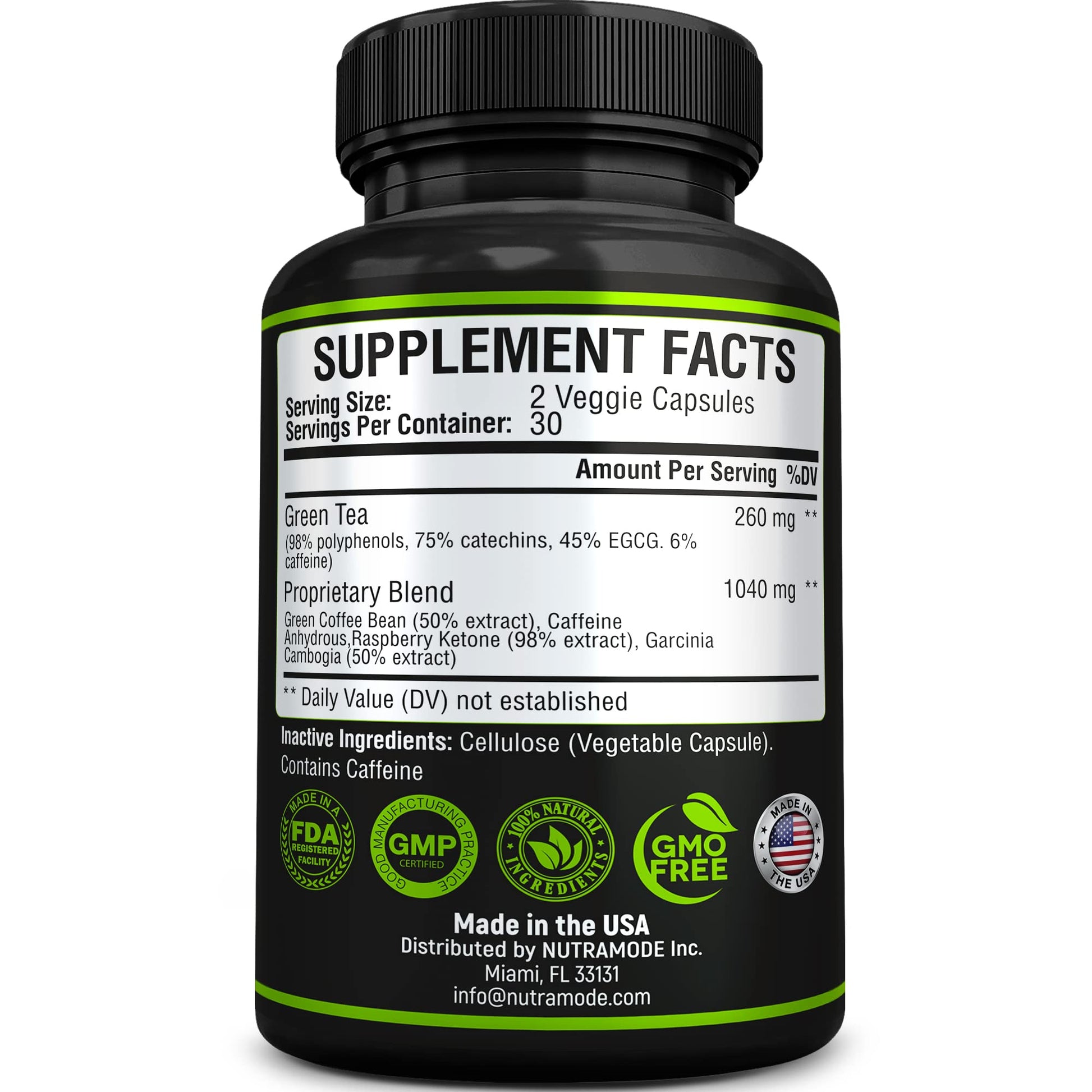 Premium Green Tea Extract Fat Burner Supplement EGCG-Natural Appetite Suppressant NUTRAMODEUS supplements