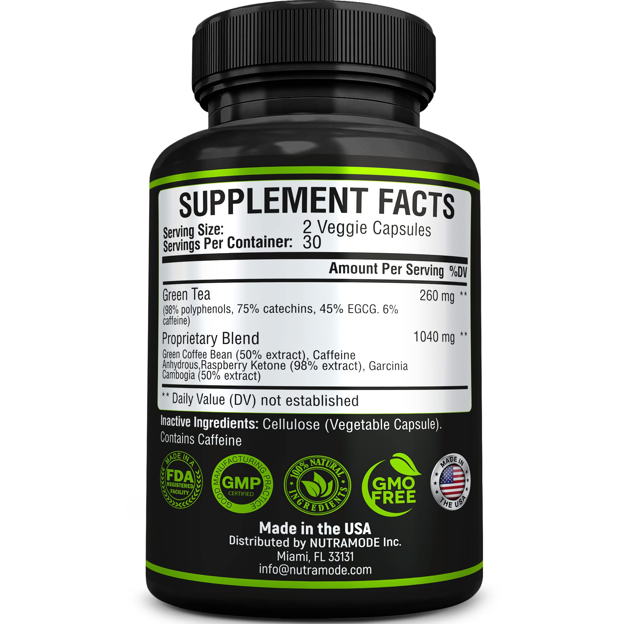 Premium Green Tea Extract Fat Burner Supplement EGCG-Natural Appetite Suppressant NUTRAMODEUS supplements