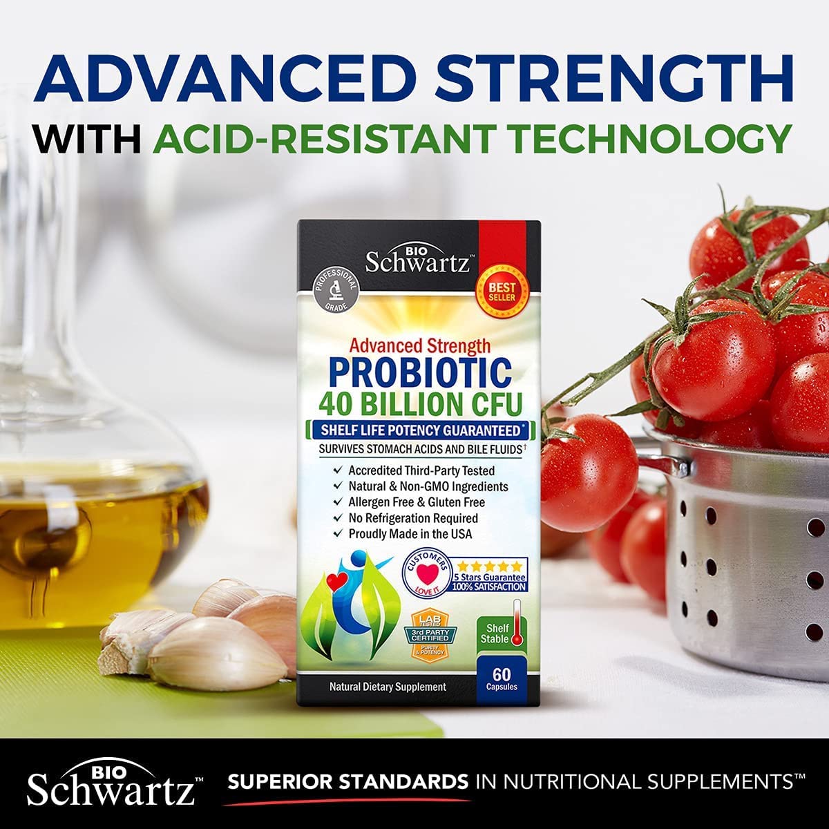 Daily Probiotic Supplement with 40 Billion CFU - Gut Health Complex with Astragalus BioSchwartzAu supplements