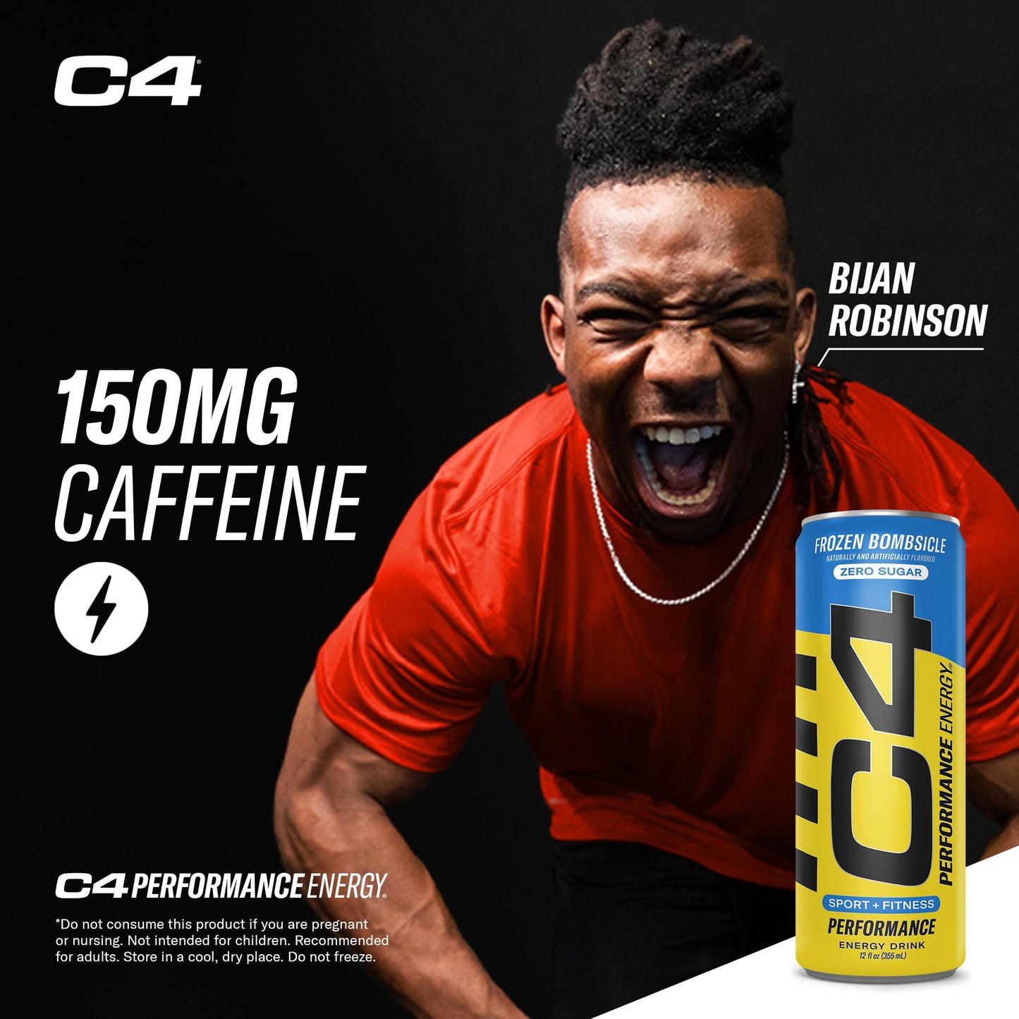 C4 Energy Drink 12oz (Pack of 24) - Frozen Bombsicle - Sugar Free Pre Workout Performance CellucorUS supplements