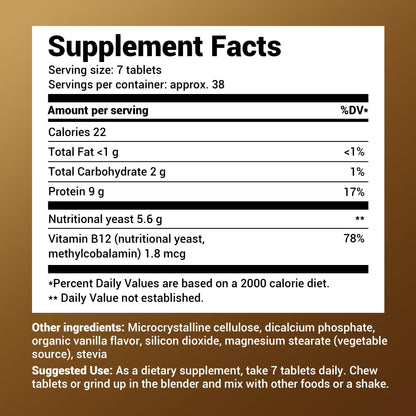 Dr. Berg Nutritional Yeast Tablets – Natural B12 Added - All 8 B Vitamin Complex – Organic Dr. Berg NutritionalsUS supplements