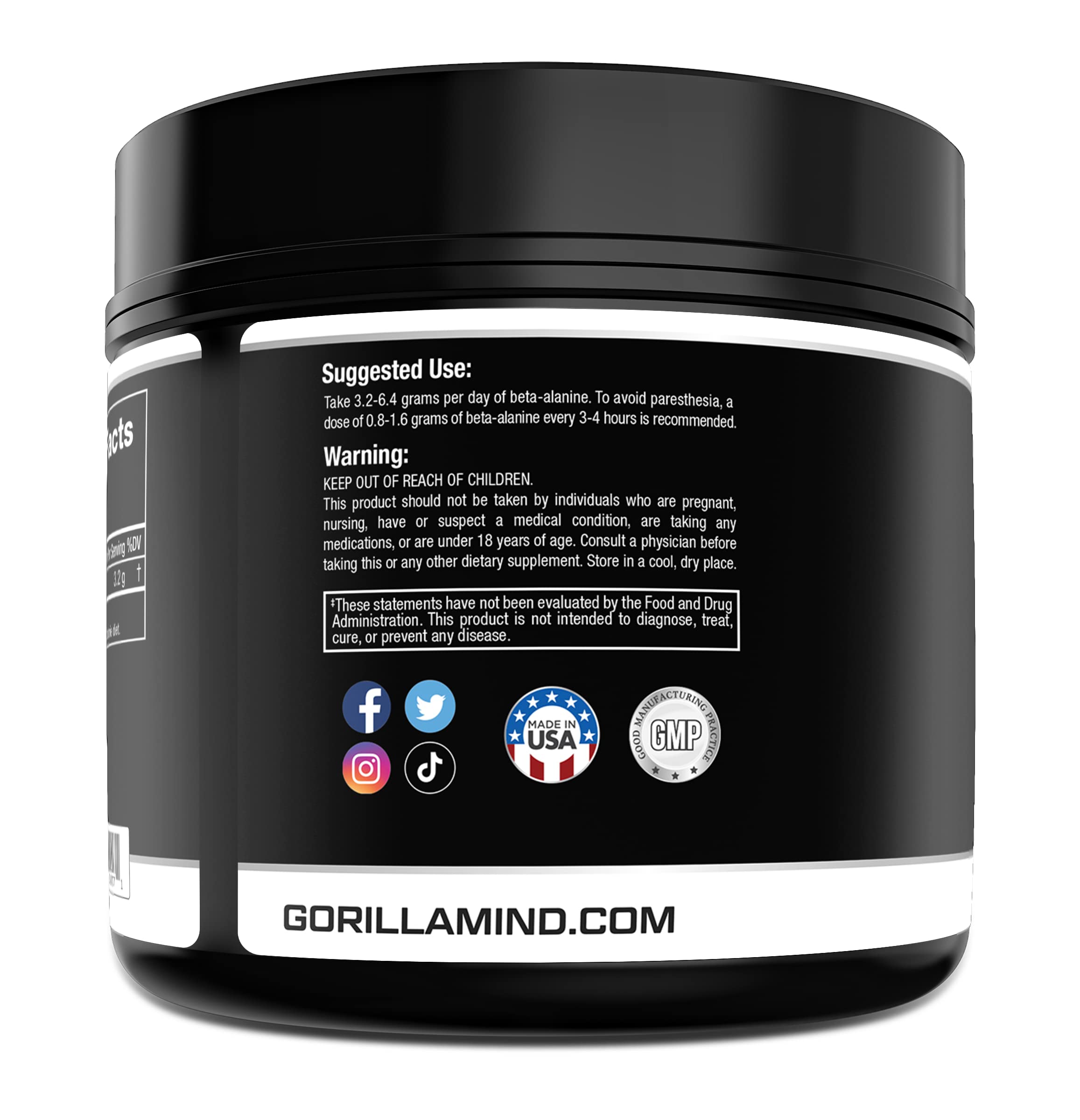 Gorilla Mode Beta-Alanine – Carnosine Precursor/Enhanced Muscular Endurance Gorilla MindAu supplements