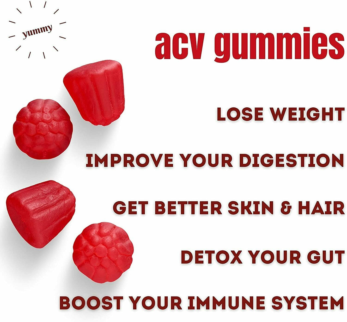 Nutriumph Apple Cider Vinegar Gummies with The Mother Vegan – Weight Loss, Detox NutriumphUS supplements