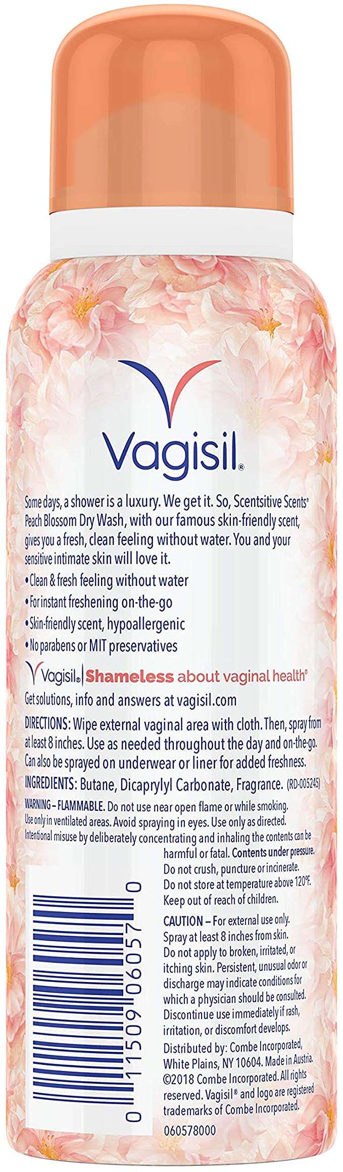 Vagisil Scentsitive Scents Feminine Dry Wash Deodorant Spray for Women, Gynecologist Tested VagisilAu supplements