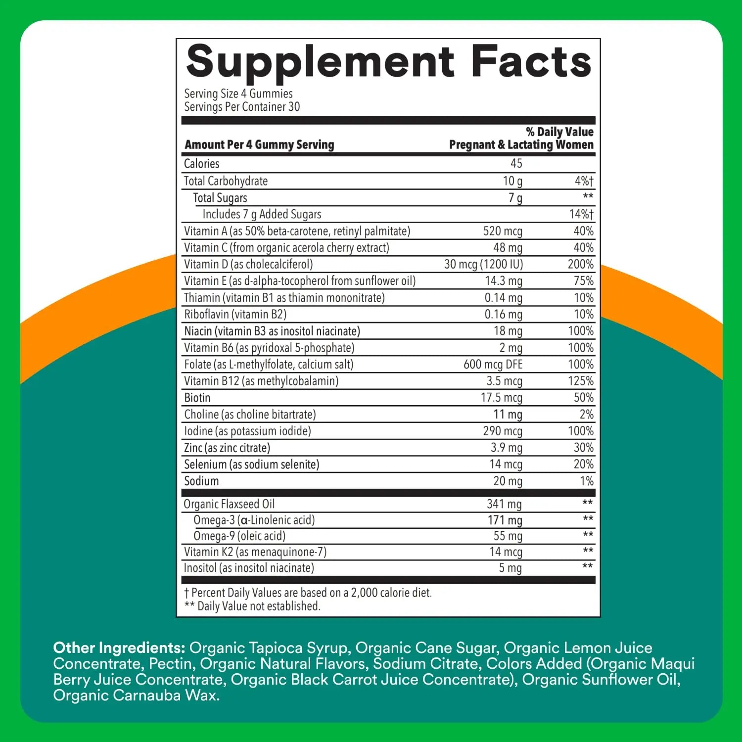 SmartyPants Organic Prenatal Vitamins for Women, Multivitamin Gummies: Biotin, Methylfolate, Omega 3 (ALA), Vitamin D3, C, Vitamin B12, B6, A, K2 & Zinc SmartyPantsAu supplements