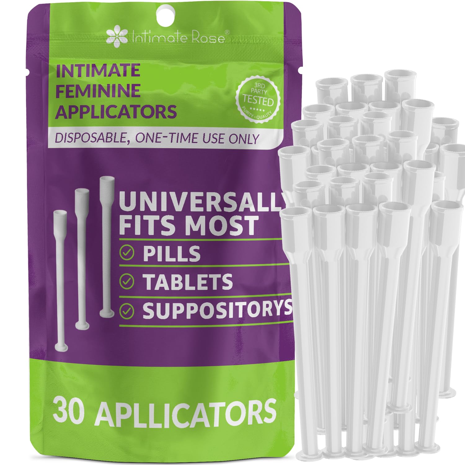 Intimate Rose Save 10% on Boric Acid Vaginal Suppositories - 30 Count (600mg) + 30 Applicators Intimate RoseAu supplements