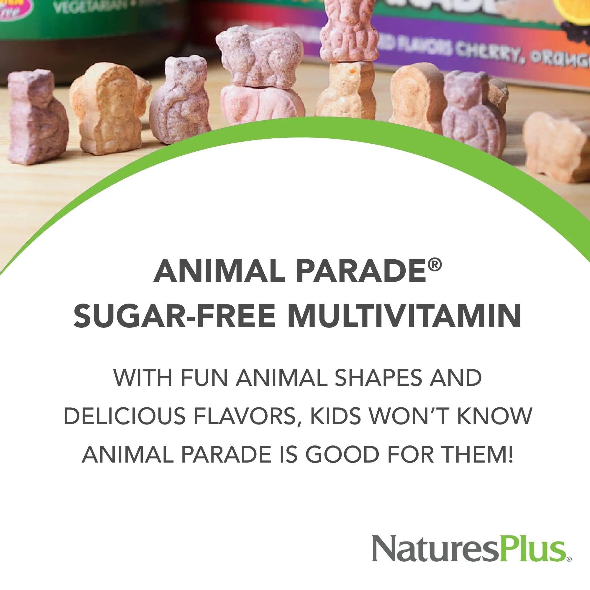 NaturesPlus Animal Parade Sugar-Free Children's Multivitamin - Assorted Cherry, Grape & Orange Flavors - Pack of 2 NaturesPlusAu supplements