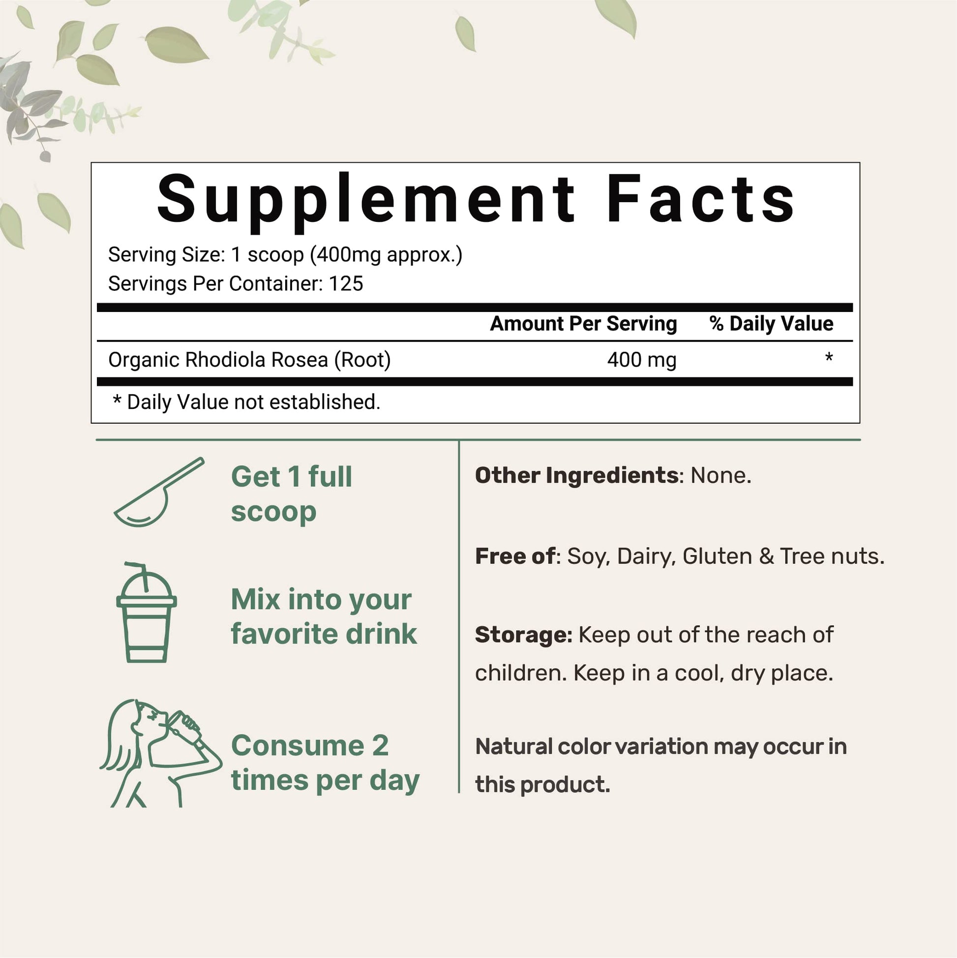 Micro Ingredients Organic Rhodiola Rosea Root Extract, 50g Powder | Adaptogenic Herb Micro IngredientsAu supplements