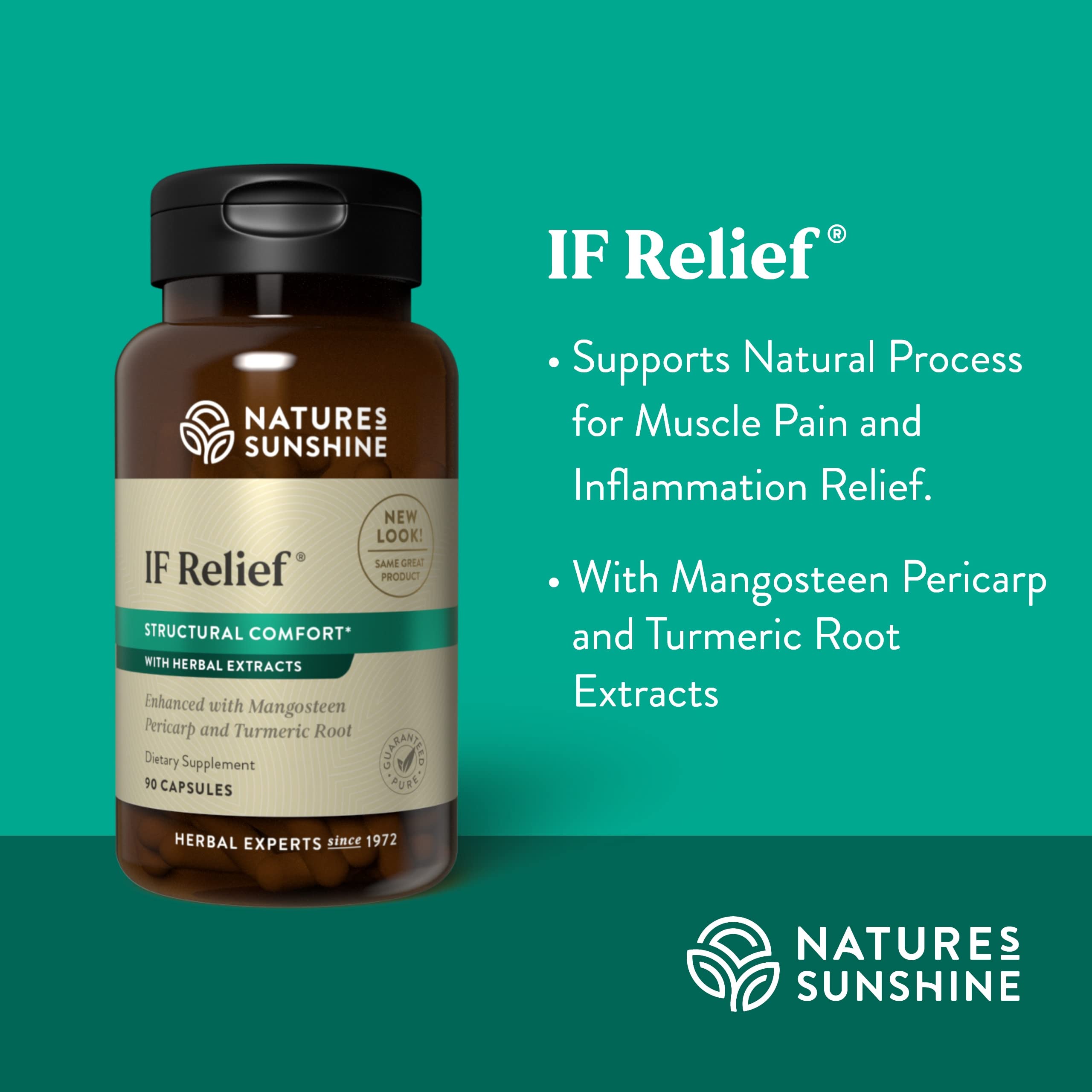 Nature's Sunshine IF Relief, 90 Capsules | Powerful Combination of Herbs That May Support The Body's Natural Process for Dealing with Muscle Pain Following Exercise Nature's SunshineAu supplements