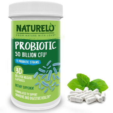 NATURELO Probiotic Supplement - 50 Billion CFU - 11 Strains - One Daily - Helps Support NATURELOAu supplements