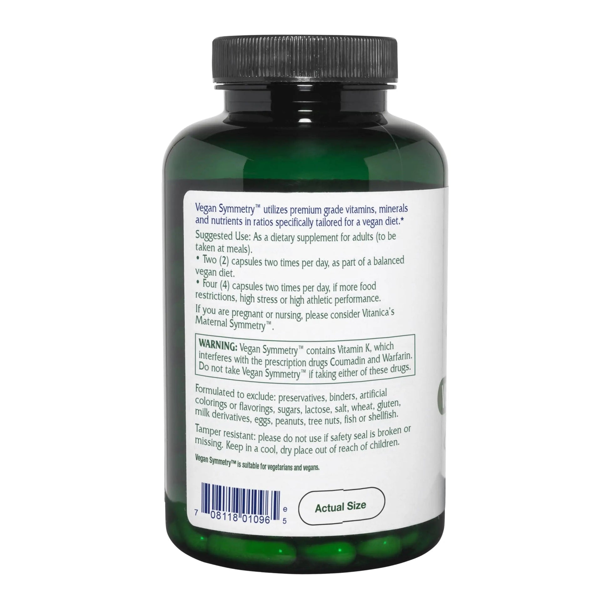 Vitanica Vegan Symmetry - Daily Multivitamin for Vegans - Heart, Bone & Immune System Health Support with Vitamin B12, Zinc, Calcium VitanicaAu supplements