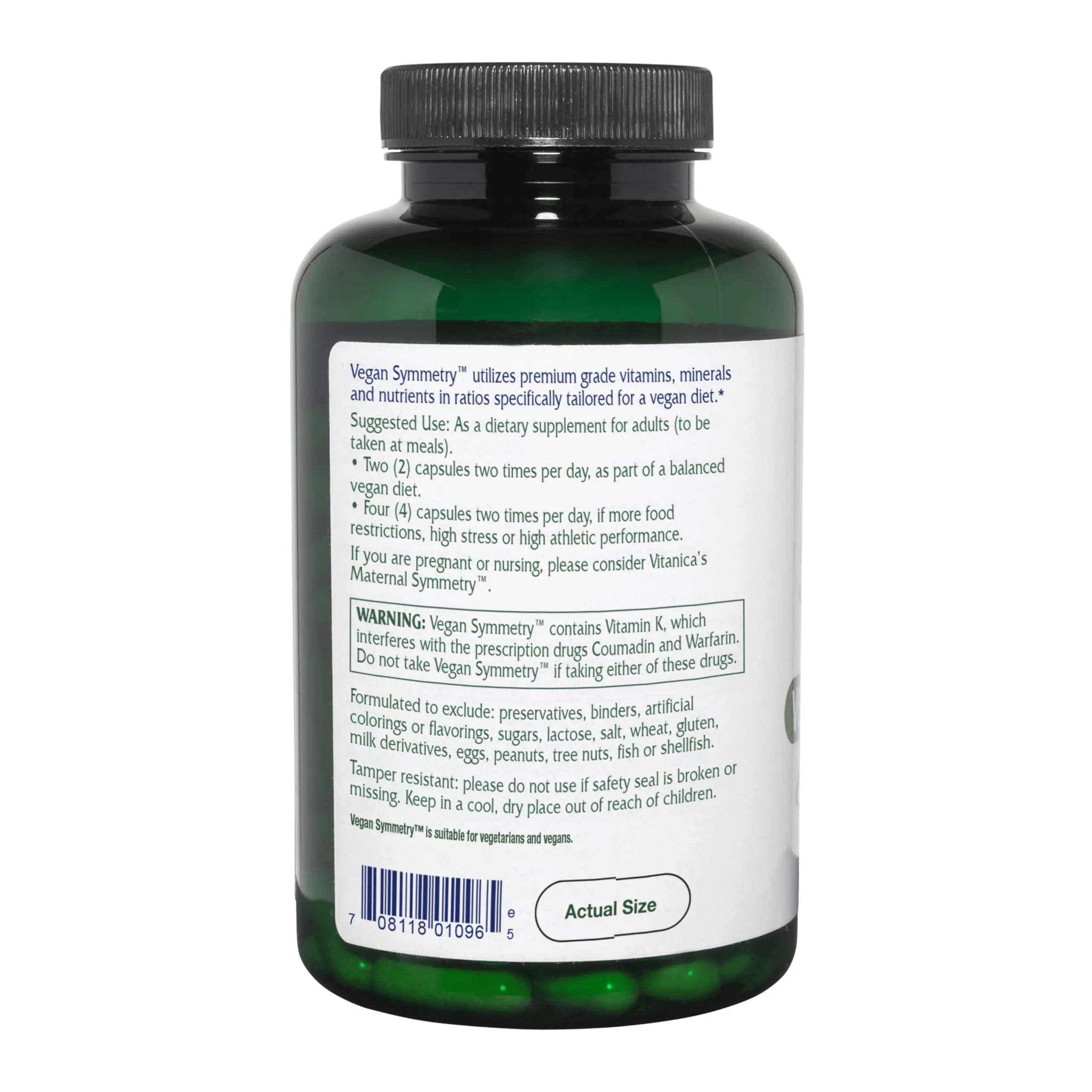 Vitanica Vegan Symmetry - Daily Multivitamin for Vegans - Heart, Bone & Immune System Health Support with Vitamin B12, Zinc, Calcium VitanicaAu supplements