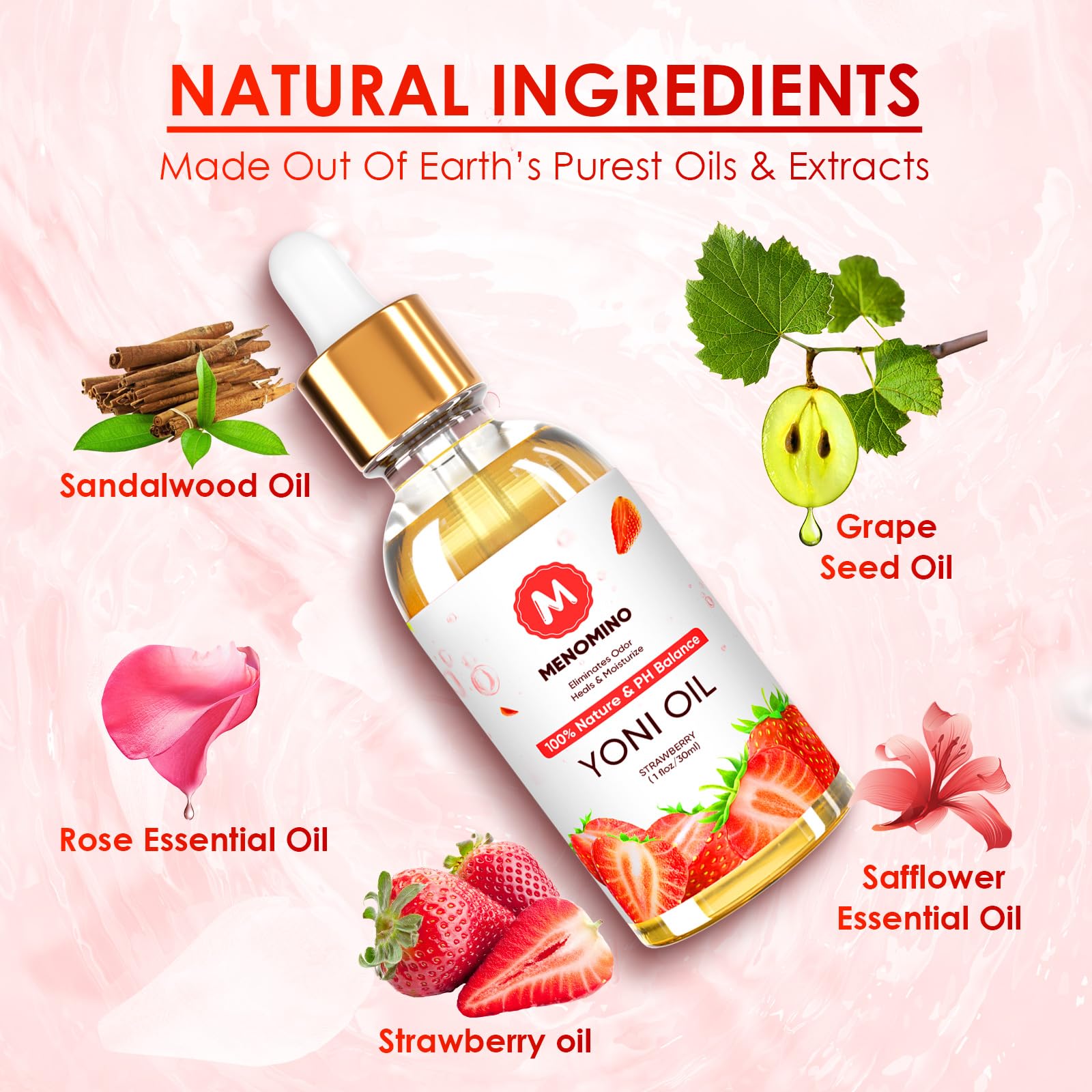 2 Pack Yoni Oil Feminine Oil for Women pH Balance - Feminine Deodorant - Vaginal Moisturizer - Eliminates Odor MENOMINOAu supplements