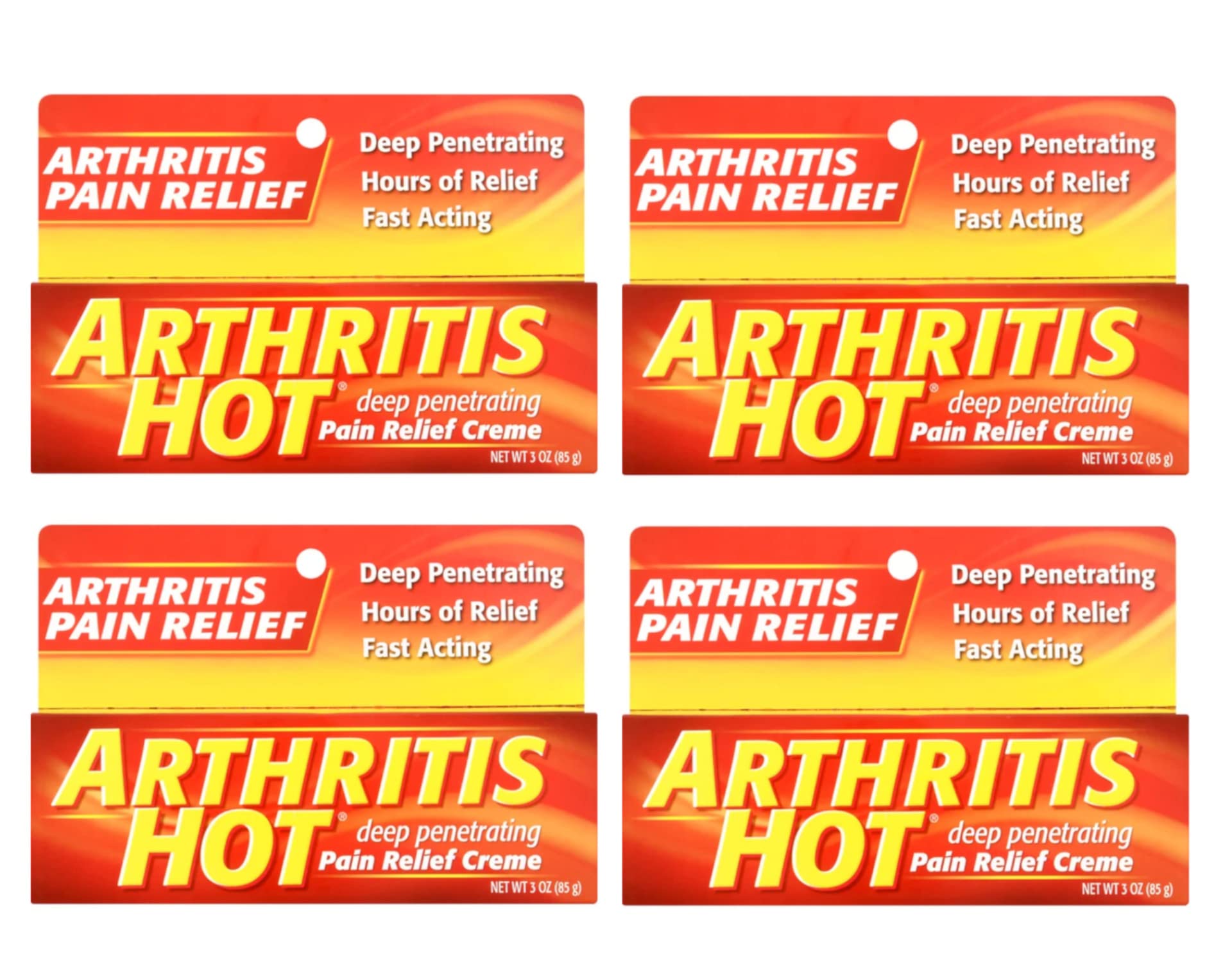 Arthritis Hot Pain Relief Creme 3 oz (Pack of 4) Arthritis HotAu supplements